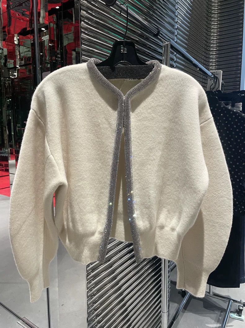 Alexander Wang Alexander Wang White Knit Cardigan- Size XS / US 0-2 / IT 36-38 - 1 Thumbnail