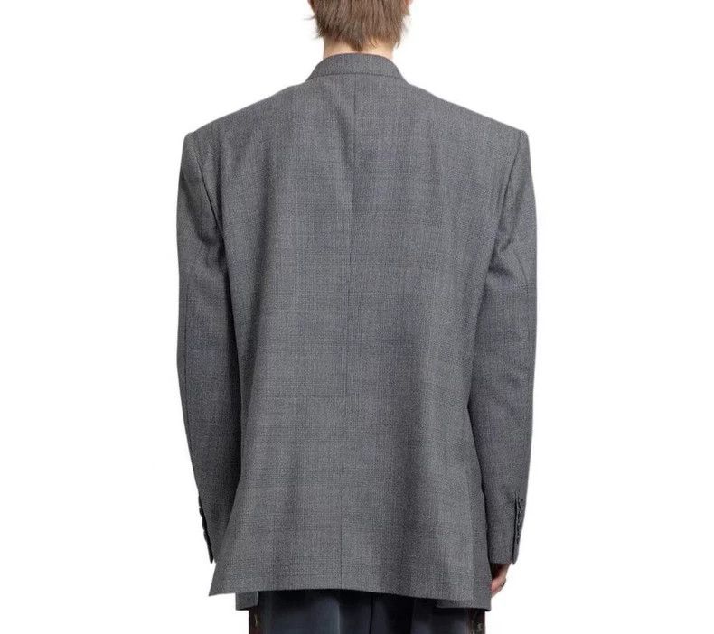 Balenciaga Balenciaga Suit jacket, gray plaid fabric Size US XS / EU 42 / 0 - 6 Thumbnail