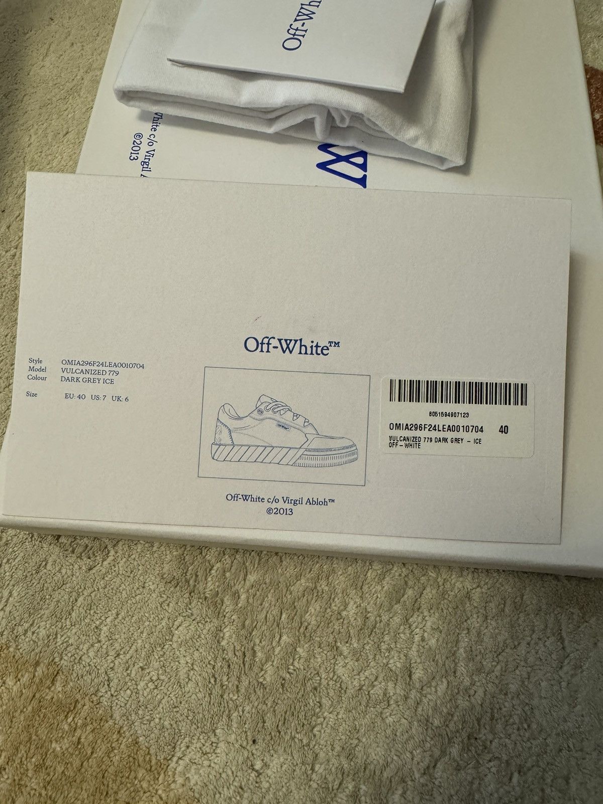 Off-White Off White Vulcanized 779 Size US 7 / EU 40 - 4 Thumbnail
