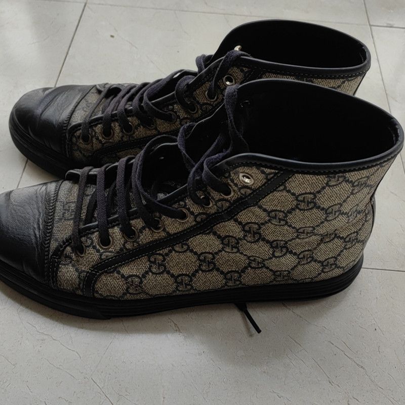 Gucci Gucci GG Supreme High-Top Fashion Sneakers 0079 Size US 8 / EU 41 - 1 Thumbnail
