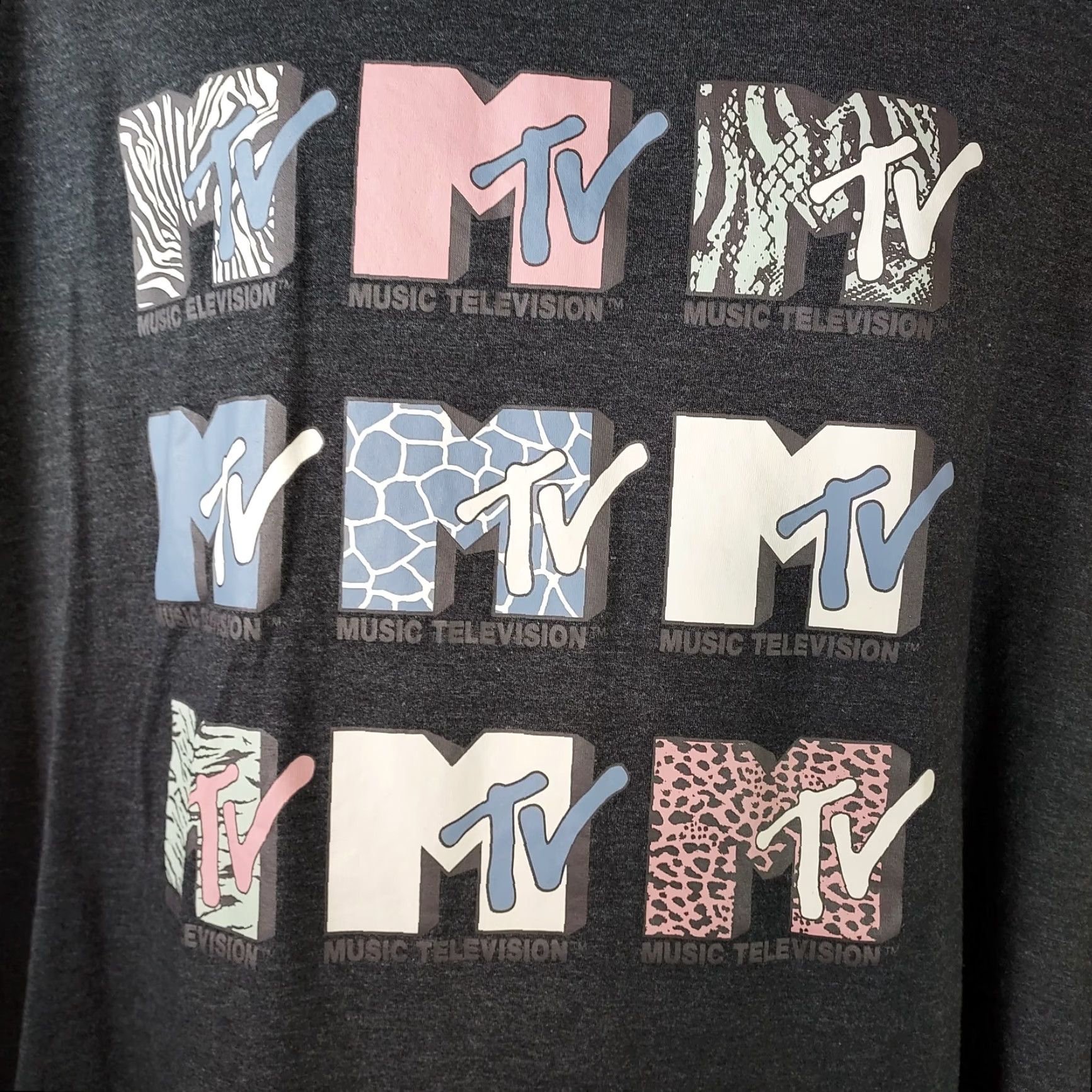 Etro MTV Shirt Womens 3XL Charcoal Gray Retro Music Television Ladies T-Shirt Cap Sleeve Short Sleeve Womens Size XXL / US 16-18 / IT 52-54 - 2 Thumbnail