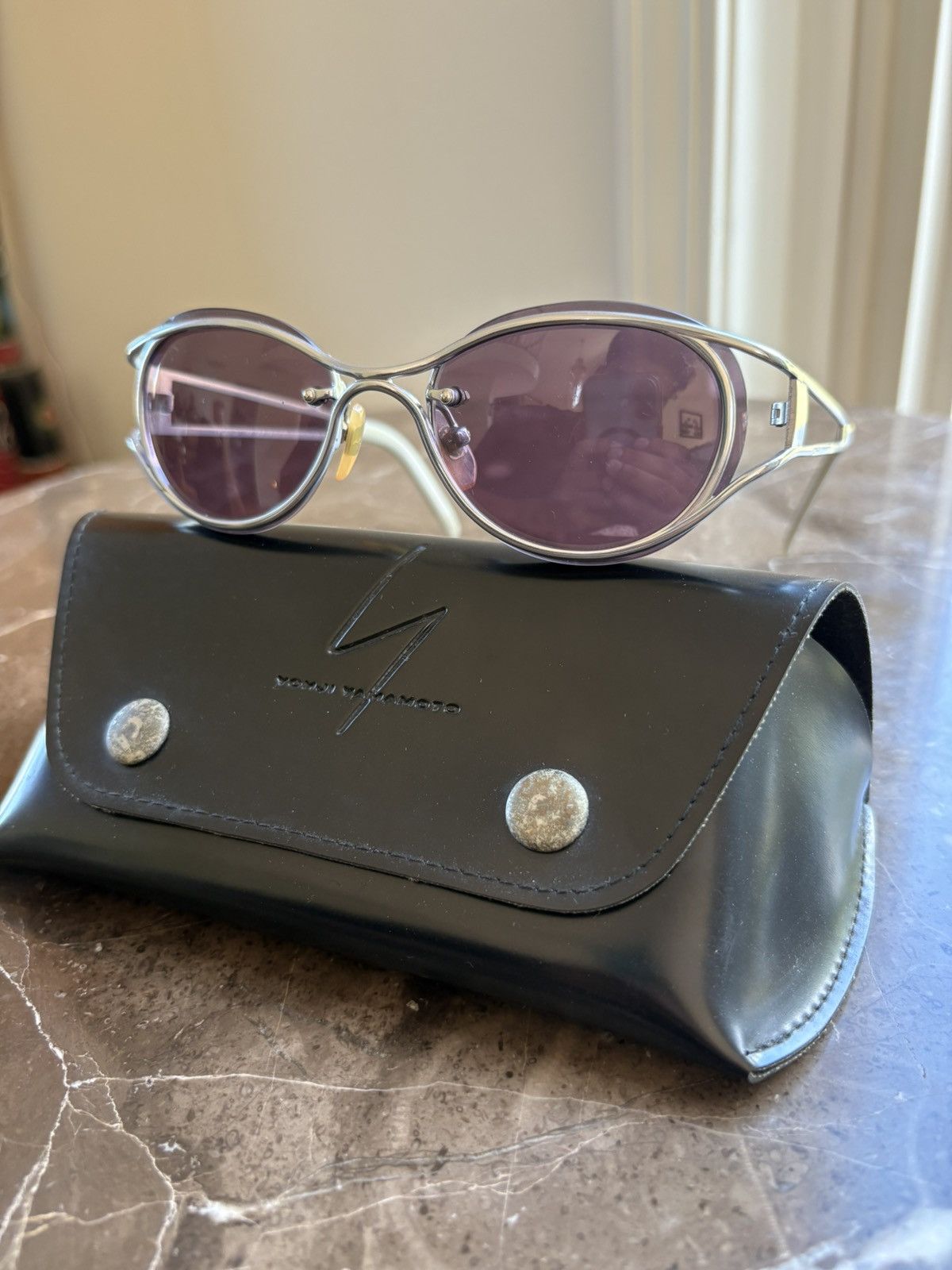 Yohji Yamamoto Yohji Yamamoto 52-5105 Vintage 90s Sunglasses Size ONE SIZE - 1 Thumbnail