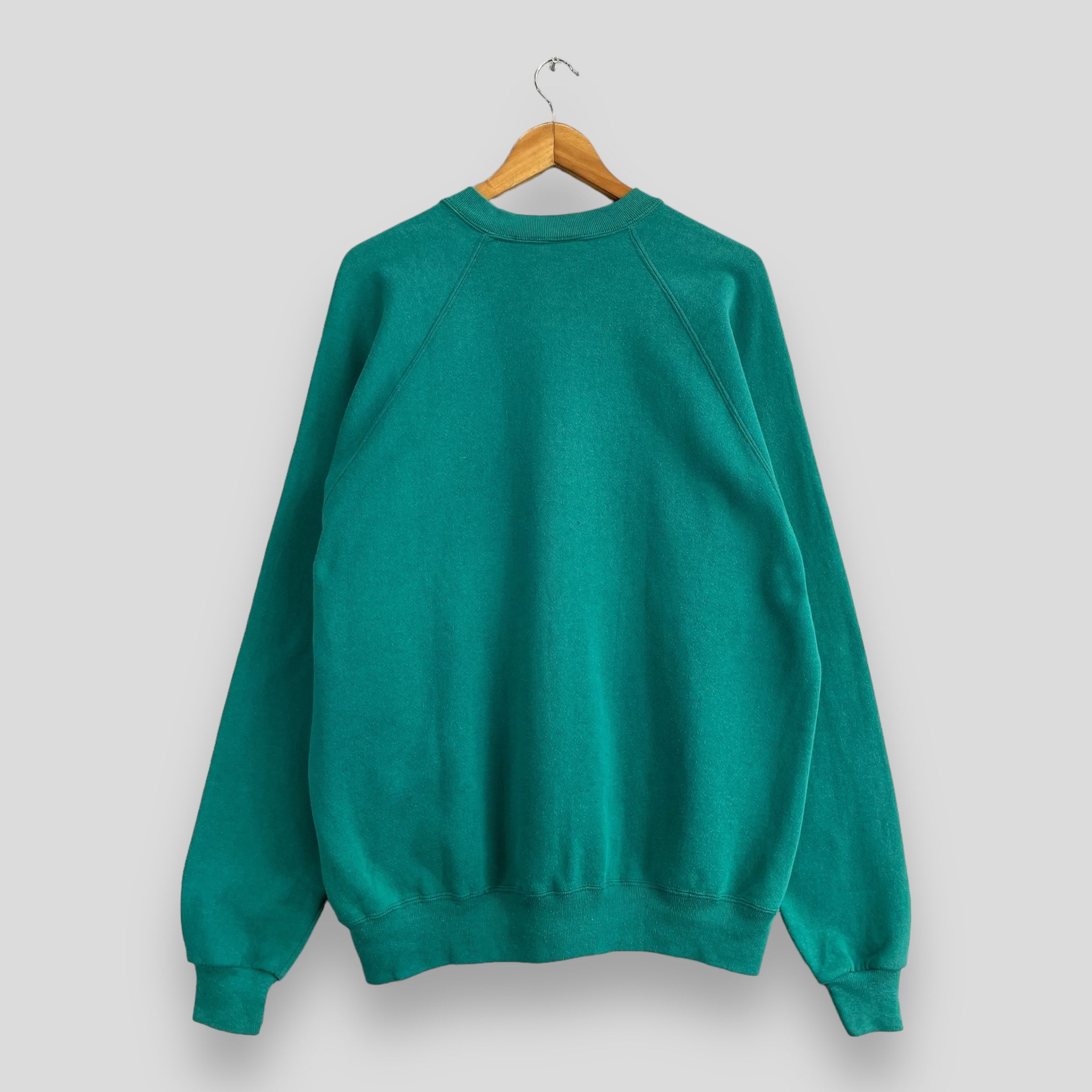 Jerzees × Vintage Vintage JERZEES Plain Green Crewneck Sweatshirt Size US XL / EU 56 / 4 - 7 Thumbnail