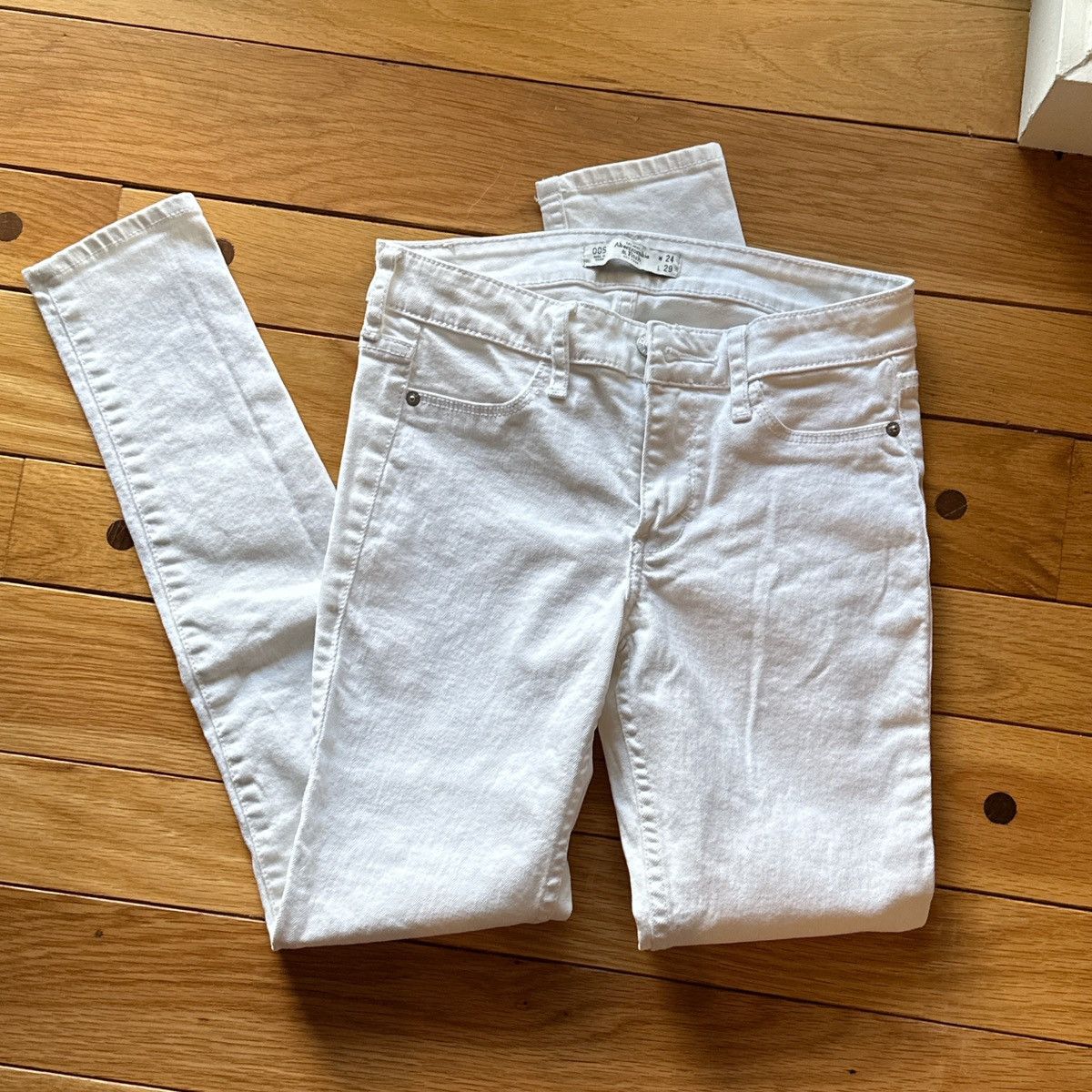 Abercrombie & Fitch XS White Skinny jeans Size 24" / US 00 / IT 34 - 1 Thumbnail
