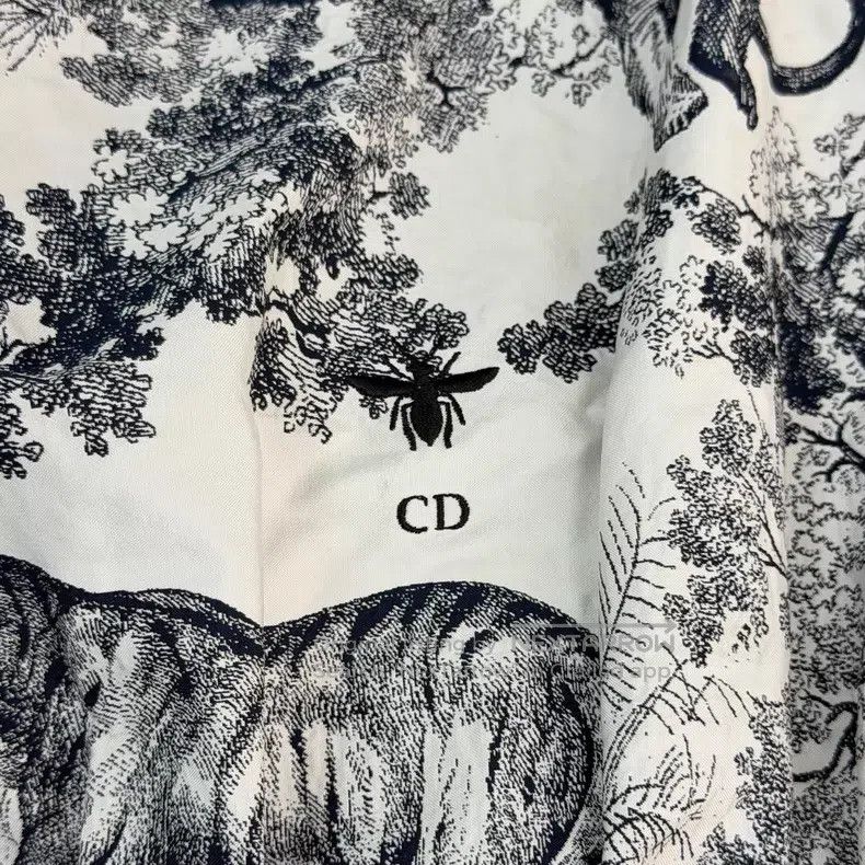 Dior Dior Dark blue and white zoo nylon short-sleeved hooded dr Size XS / US 0-2 / IT 36-38 - 7 Thumbnail