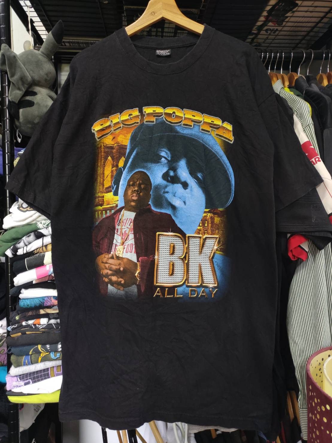 Rap Tees Vtg 00's The Notorious B.I.G " Big Poppa BK All Day " Size US XL / EU 56 / 4 - 2 Thumbnail