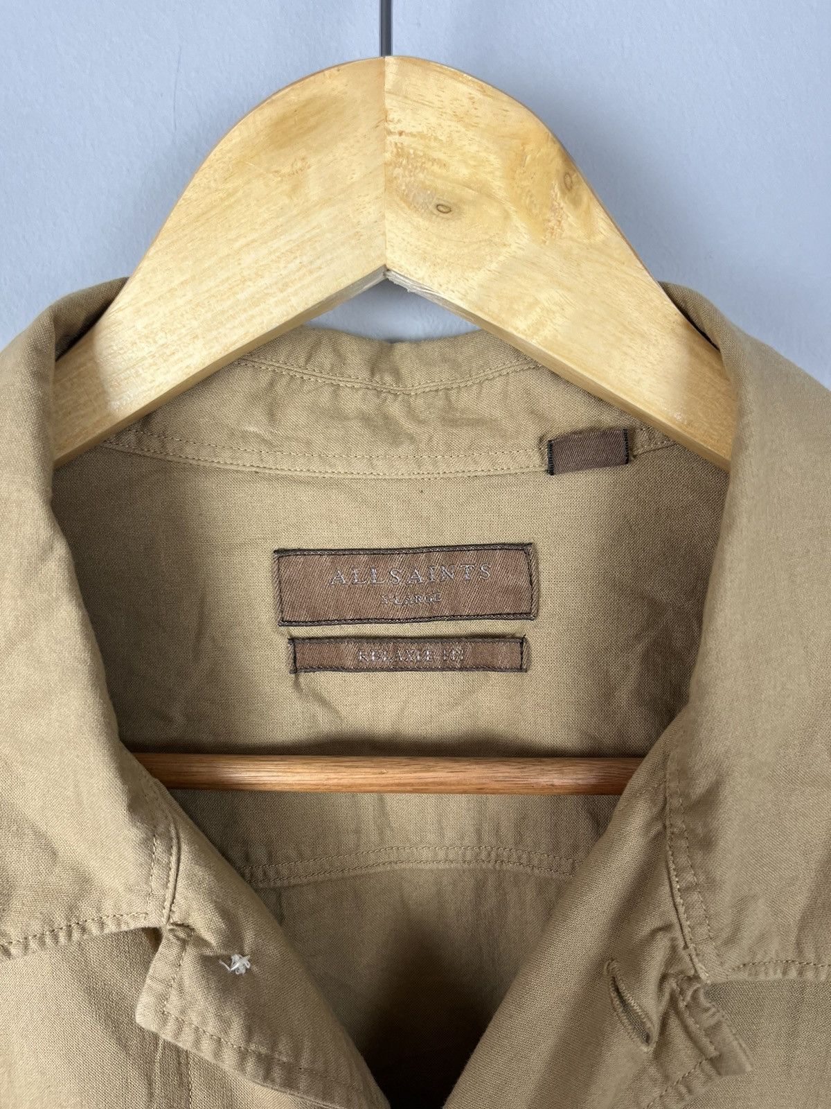 Allsaints Allsaints Streetwear Garment Dyed Designer Shirt Size US XL / EU 56 / 4 - 8 Thumbnail