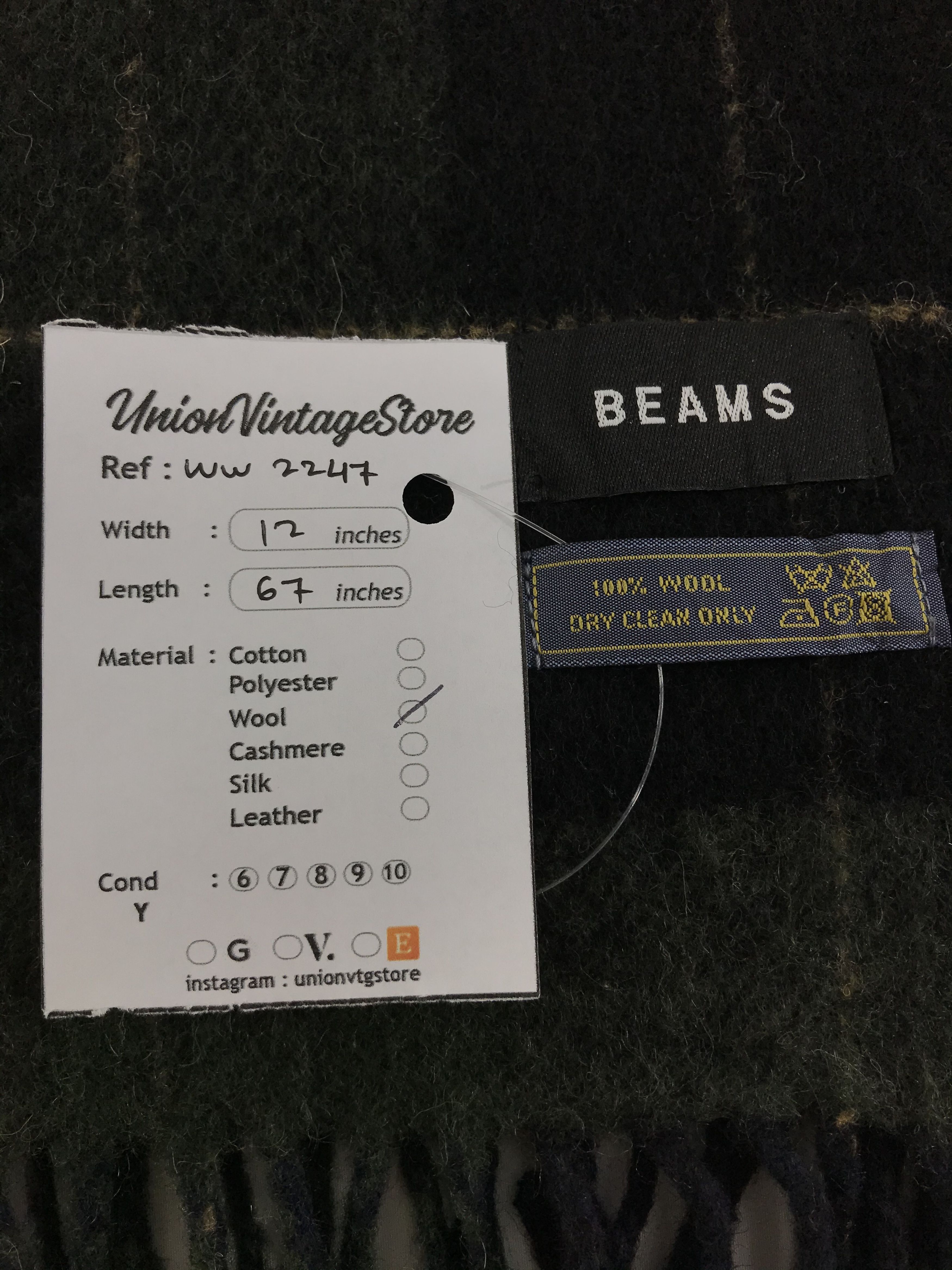 Beams Plus × Vintage Beams Plus Scarf / Muffler / Neckwear - WW2247 Size ONE SIZE - 4 Thumbnail