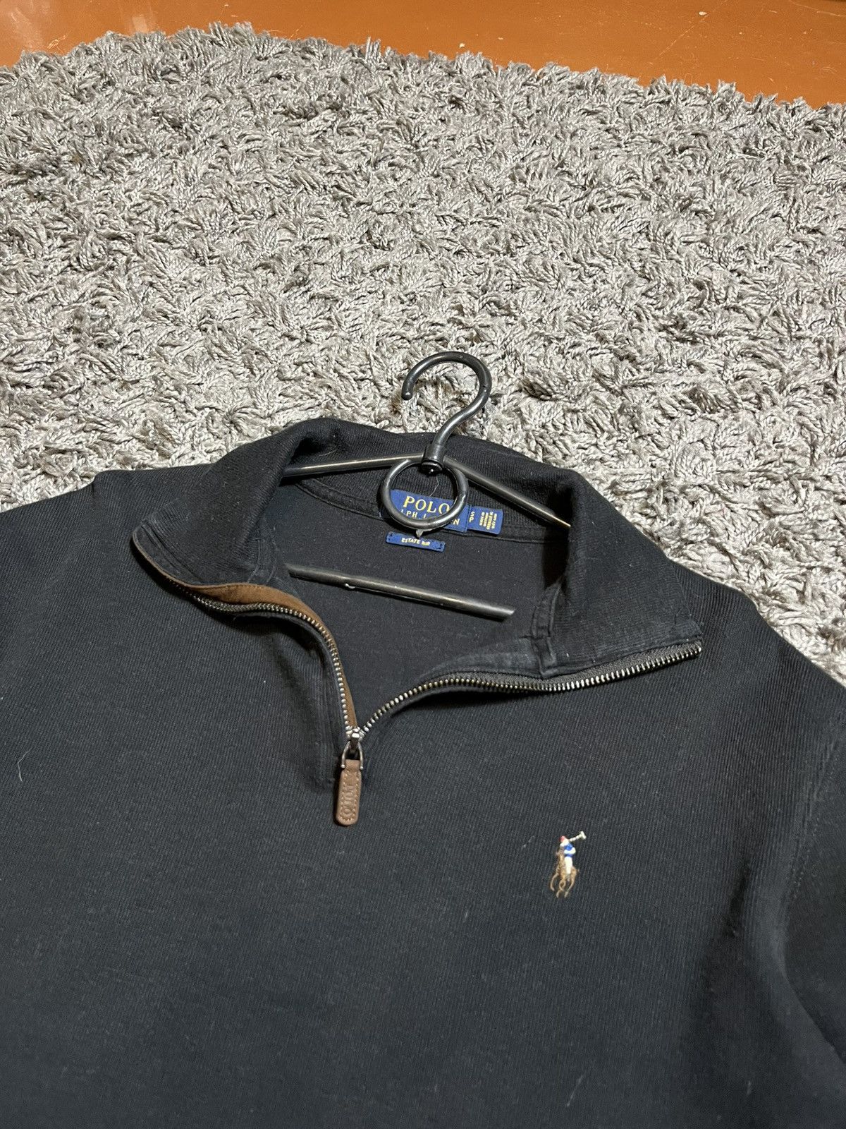 RALPH LAUREN 1/4 ZIP OLD MONEY STYLE COTTON SWEATER