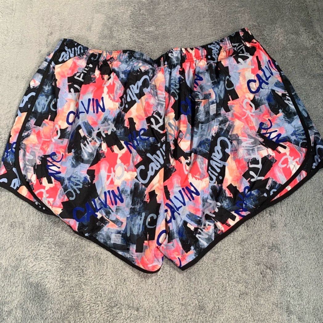 Calvin Klein Calvin Klein Women's Athletic Shorts Pink Black 3XL Plus Athletic Womens Size 40" / US 18 - 7 Thumbnail