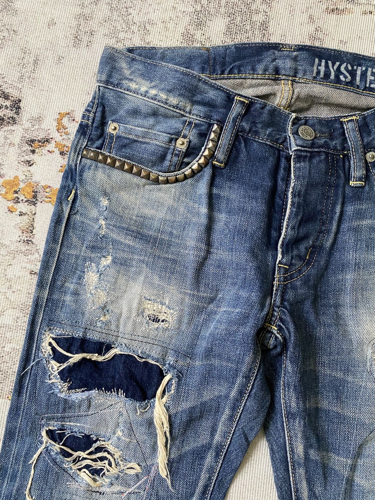 Hysteric Glamour Hysteric Glamour Japan Distressed Patchwork Selvedge Denim Size US 28 / EU 44 - 9 Thumbnail