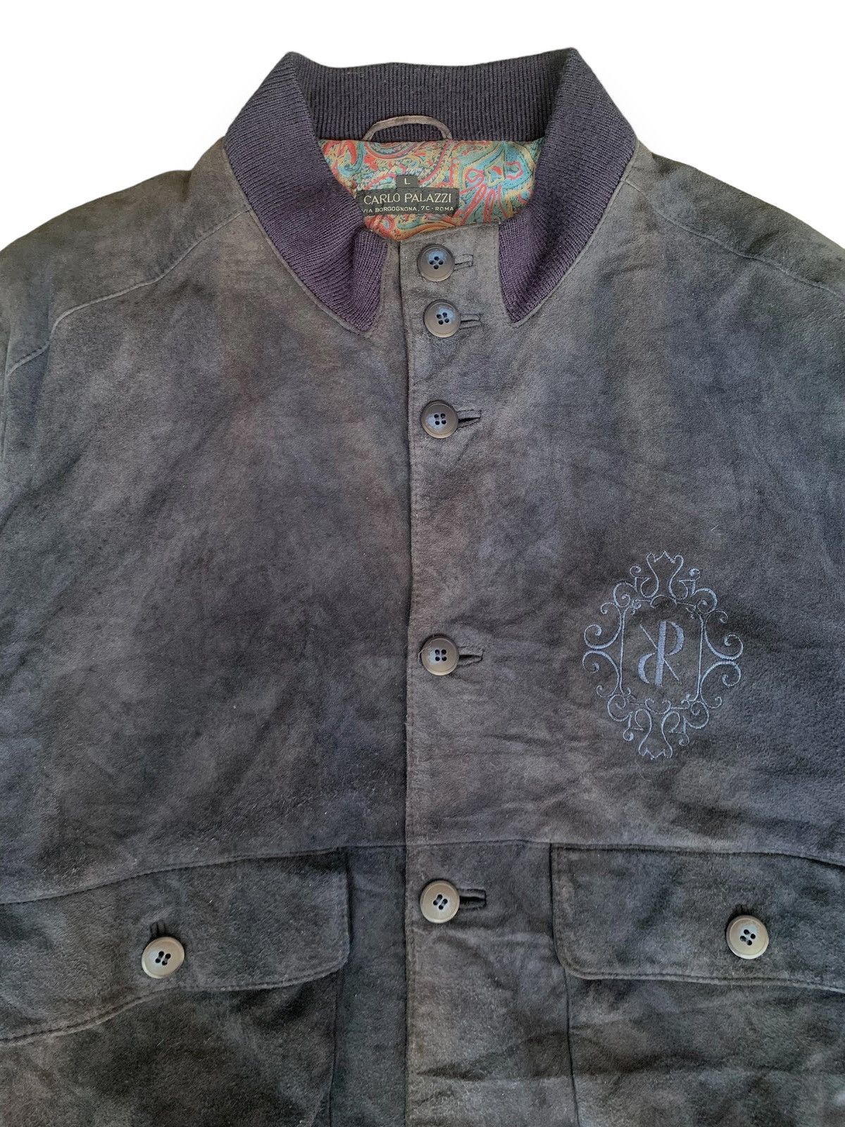 Carlo Palazzi Vintage Carlo Palazzi Faded Suede Sheepskin Bomber Jacket Size US L / EU 52-54 / 3 - 4 Thumbnail