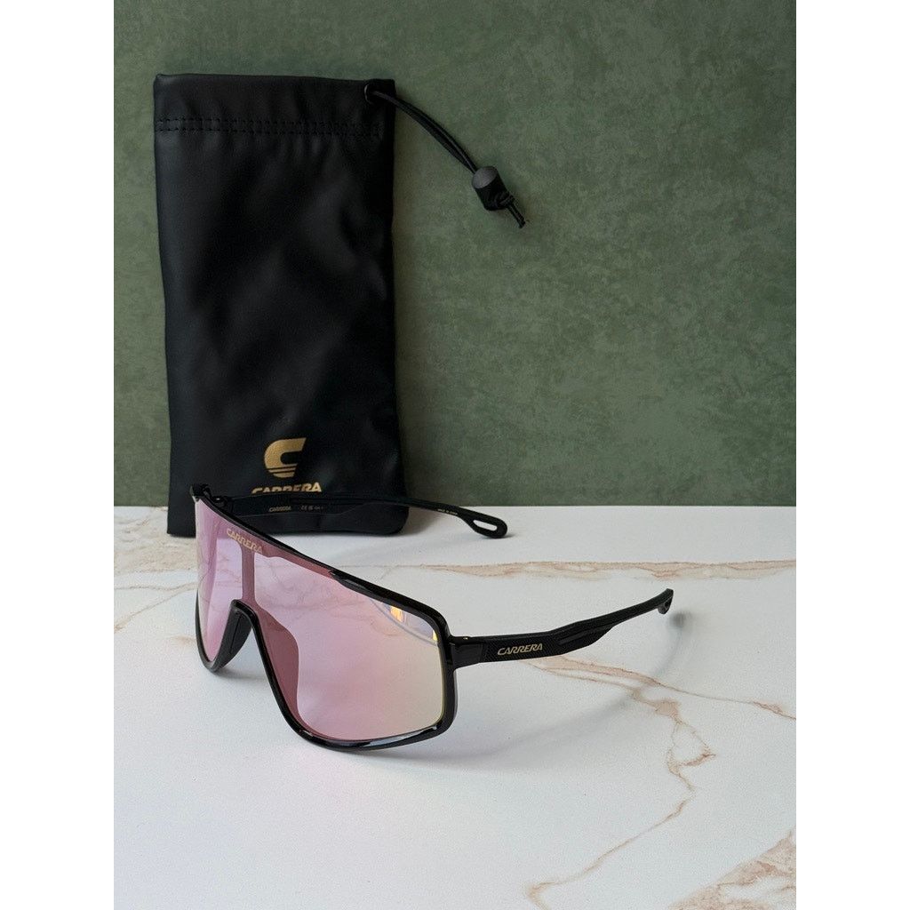 Carrera NEW Carrera 4017/S Mask Shield Sunglasses Black Mirror Lens Size ONE SIZE - 3 Thumbnail