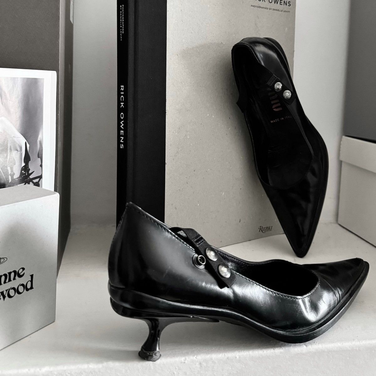 Miu Miu Miu Miu 1999 leather kitten heels Size US 7 / IT 37 - 4 Thumbnail
