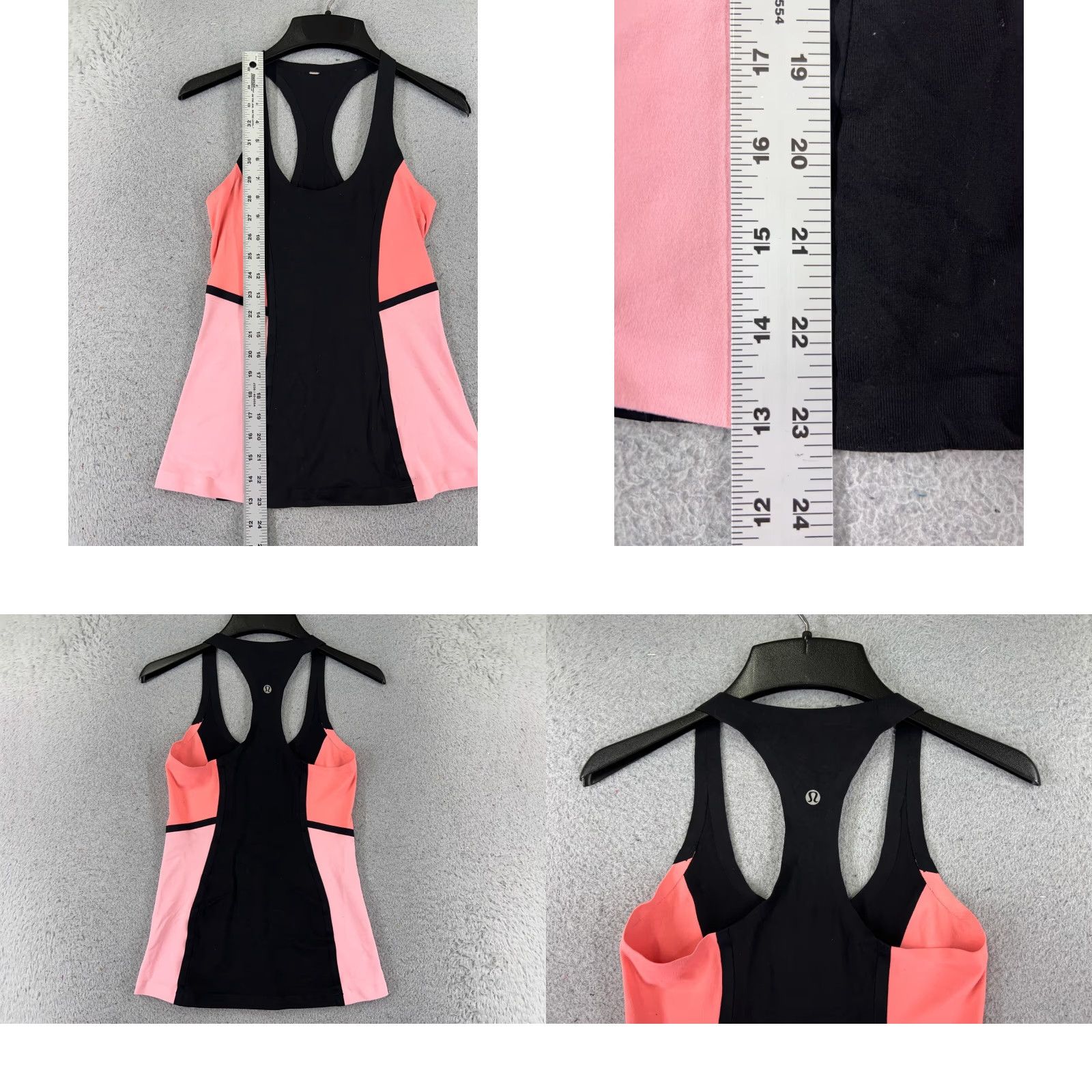 Lululemon Lululemon Shirt Women 2 Black Coral Cool Racerback Tank Top Surf Bonded Size XS / US 0-2 / IT 36-38 - 8 Thumbnail