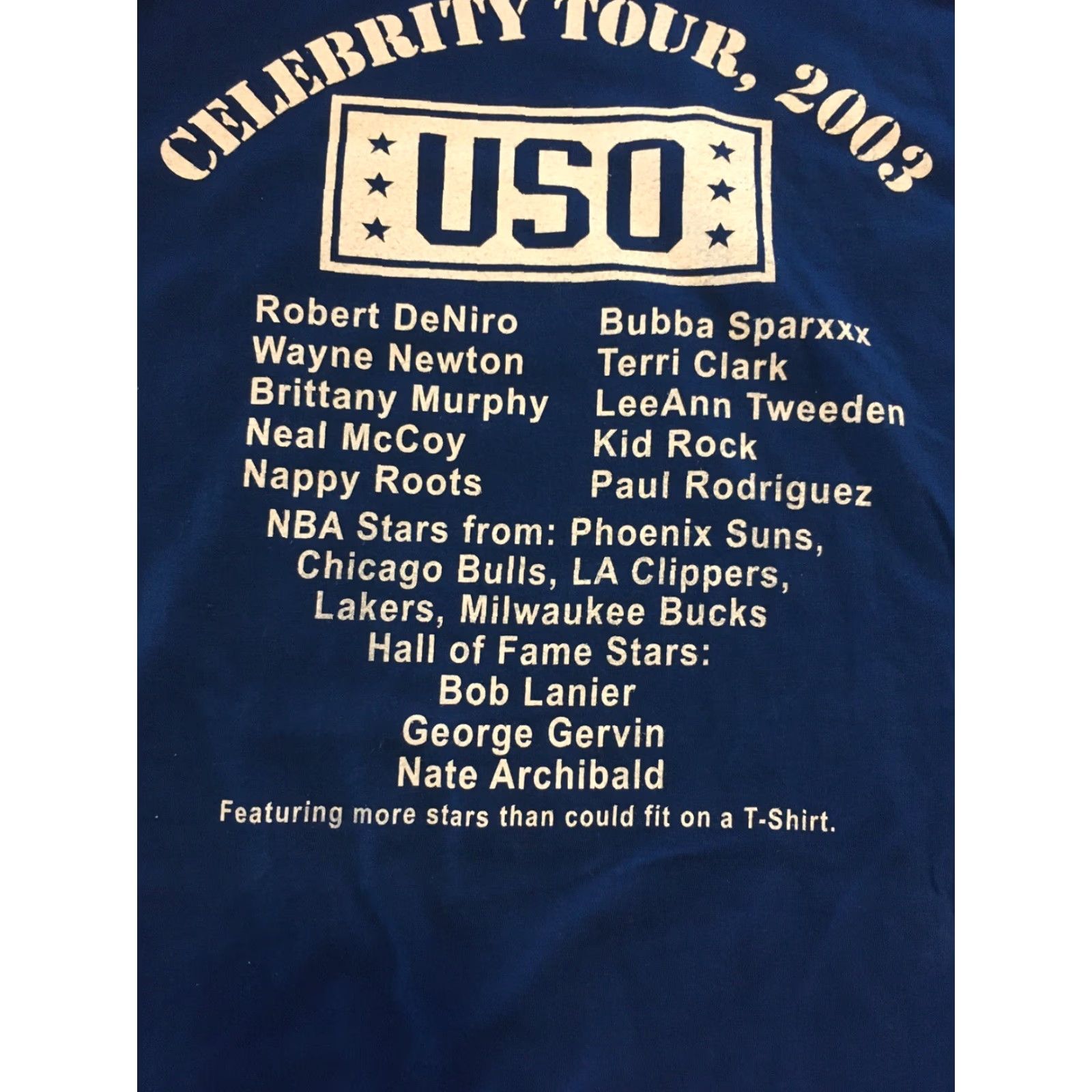 Vintage VINTAGE Operation Enduring Iraqi Freedom Celebrity USO Tour T-Shirt XXXL Blue Mens T-Shirt 2000s USO Tour Gift Size US XXL / EU 58 / 5 - 5 Thumbnail
