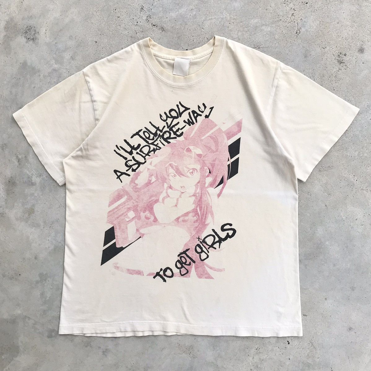 Japanese Brand 2000's Anime Gurren Lagann - Waifu Yoko / Distress T-Shirt Size US M / EU 48-50 / 2 - 1 Thumbnail