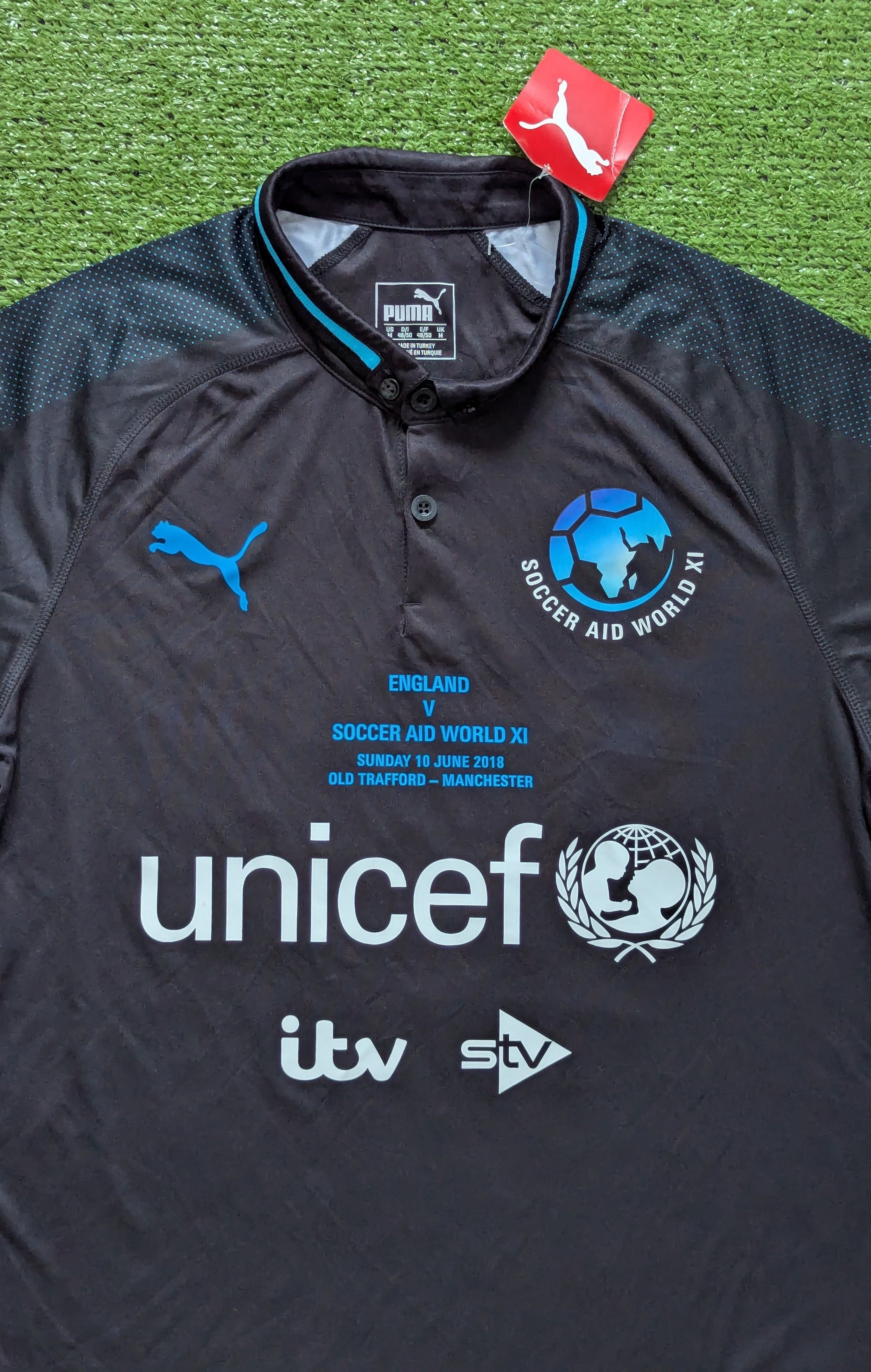 Puma SOCCER AID WORLD XI 2018 PUMA SHIRT JERSEY USAIN BOLT #9.58 Size US M / EU 48-50 / 2 - 5 Thumbnail