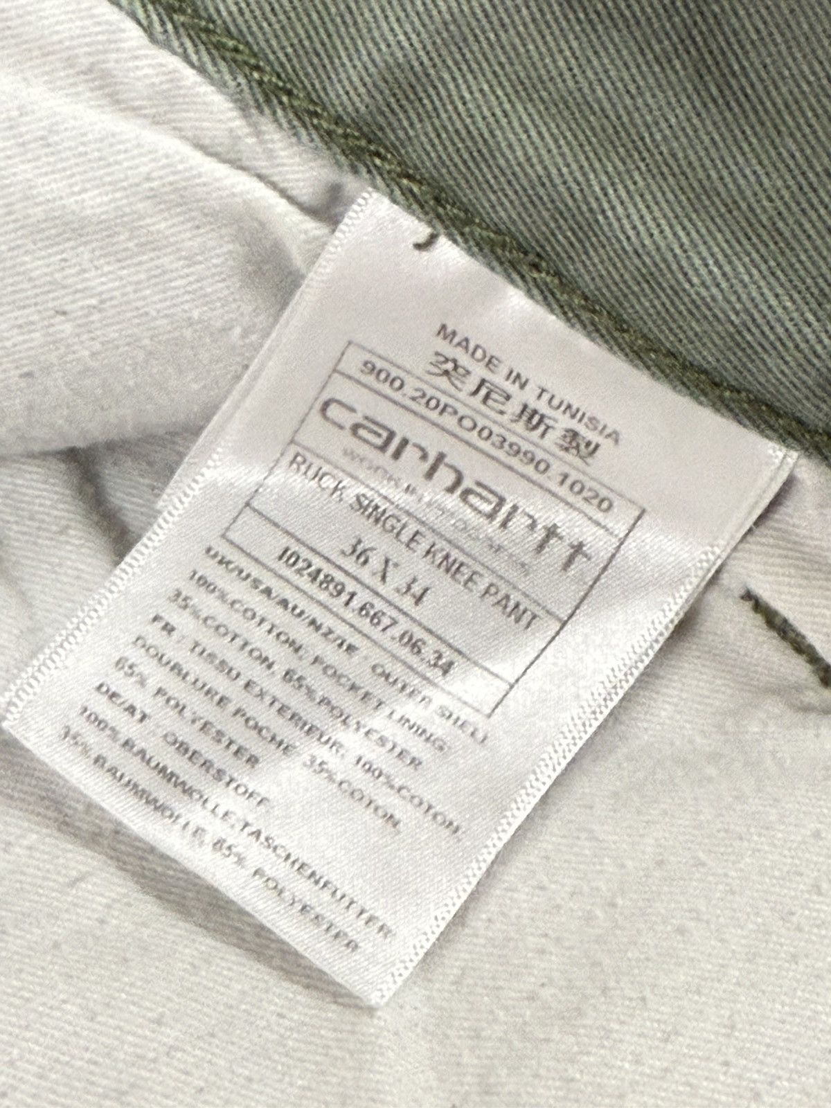 Carhartt Wip Carhartt W.I.P WIP Released Hem Green Painter Pants 36 Size US 36 / EU 52 - 8 Thumbnail