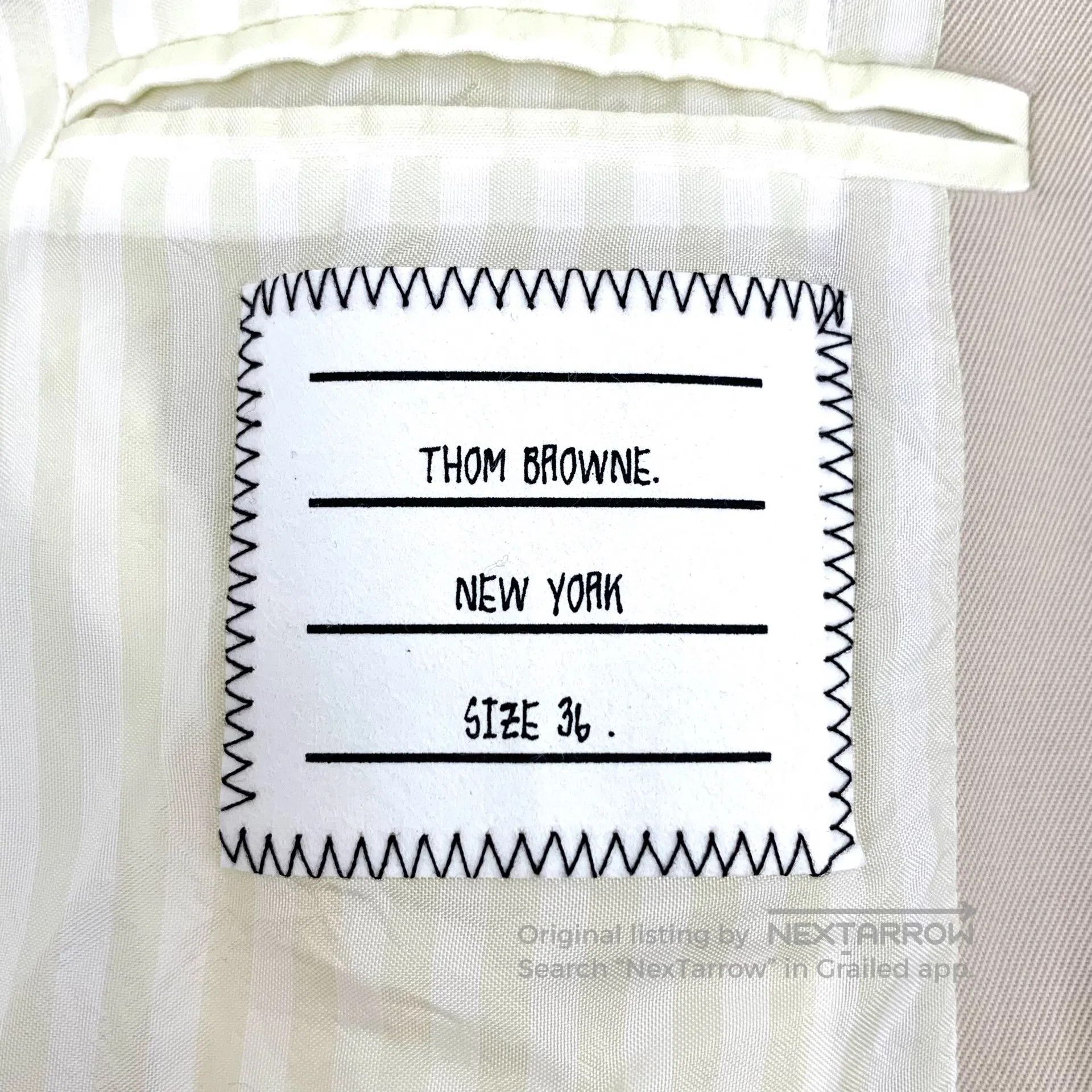 Thom Browne Thom Browne Khaki striped sleeve label hooded long sleeve Size XS / US 0-2 / IT 36-38 - 5 Thumbnail