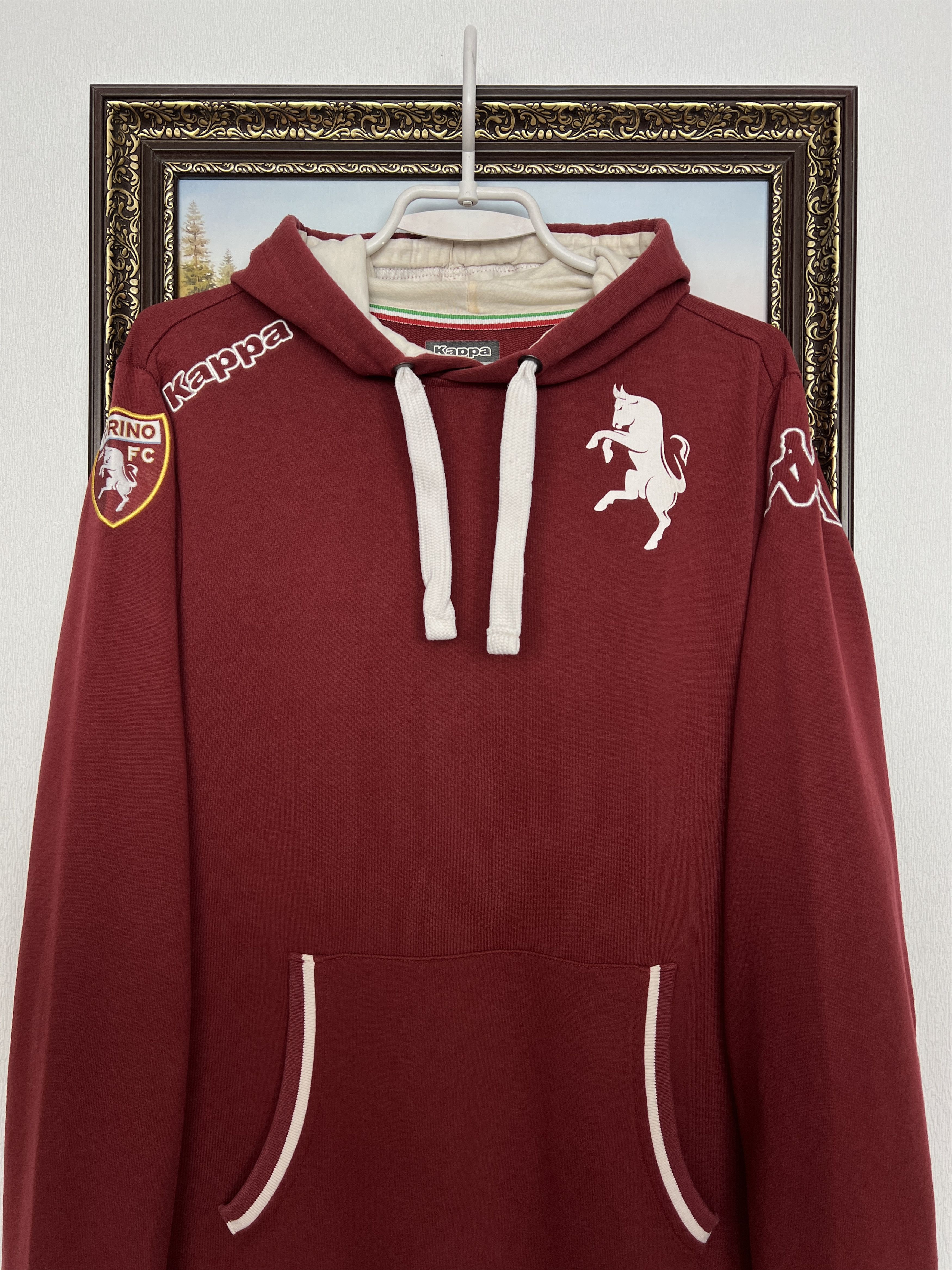 Kappa Vintage Torino Football Jacket Red Soccer Hoodie Track Top Size US M / EU 48-50 / 2 - 2 Thumbnail