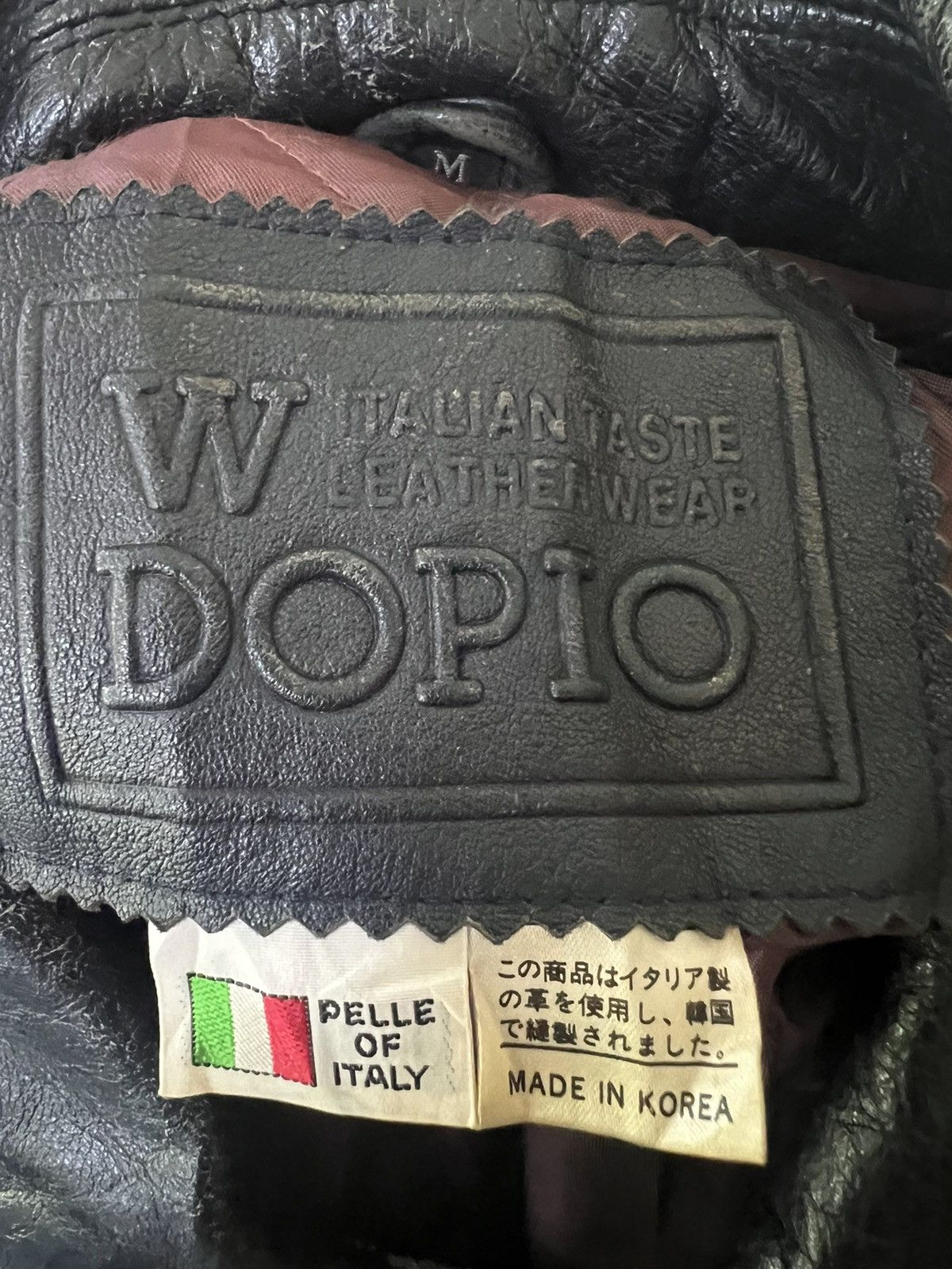 Other DOPIO LEATHER WEAR JACKET ITALIAN TASTE. GJ37 Size US L / EU 52-54 / 3 - 3 Thumbnail