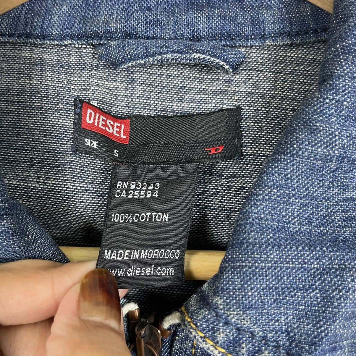 Diesel 💥DIESEL DENIM CROPPED BOMBER TRIBAL JEAN JACKET Size S / US 4 / IT 40 - 10 Thumbnail