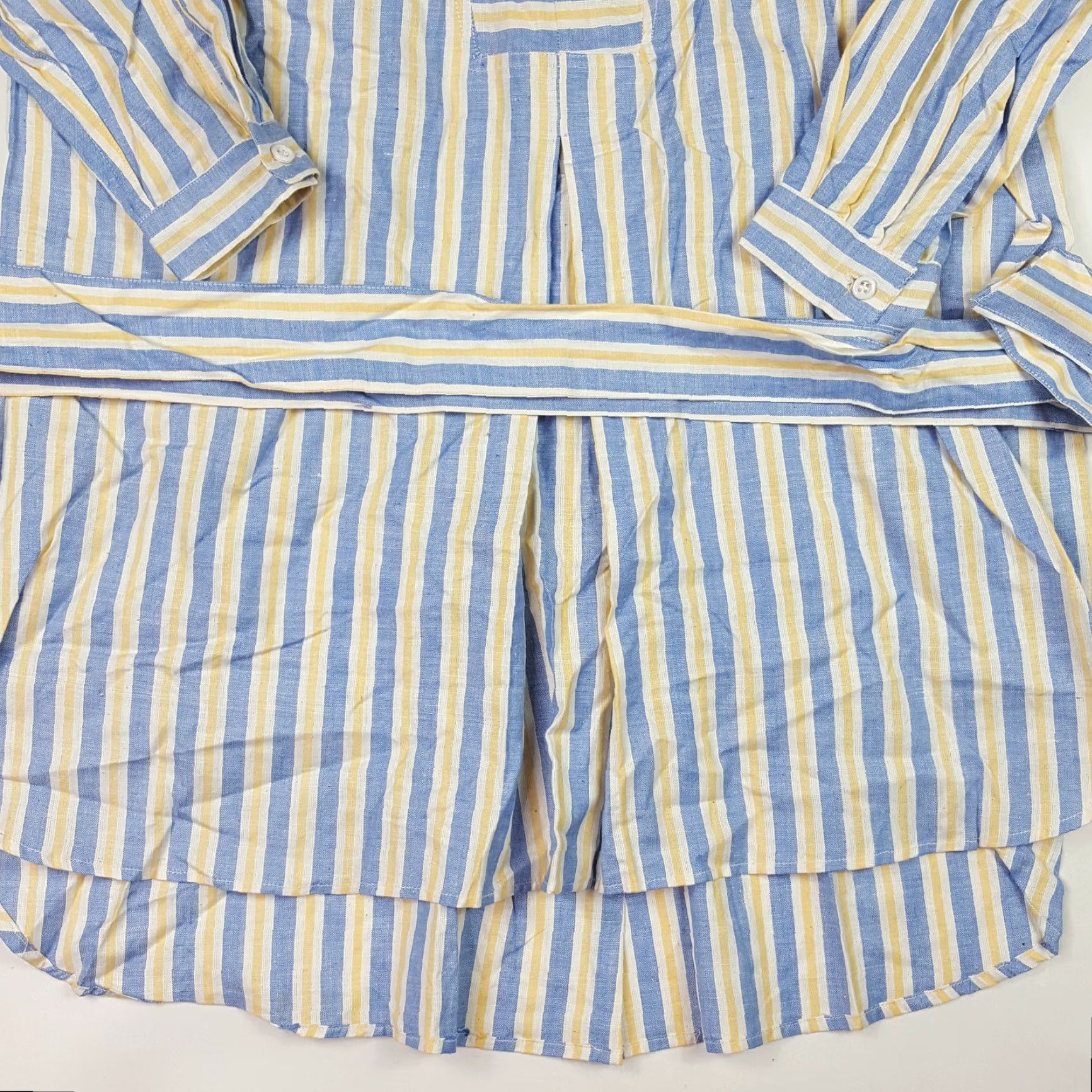 Etro VINTAGE Just Class Shirt Women Small Blue Striped Rolled Collar Blouse 80s Retro Casual Womens Size S / US 4 / IT 40 - 6 Thumbnail