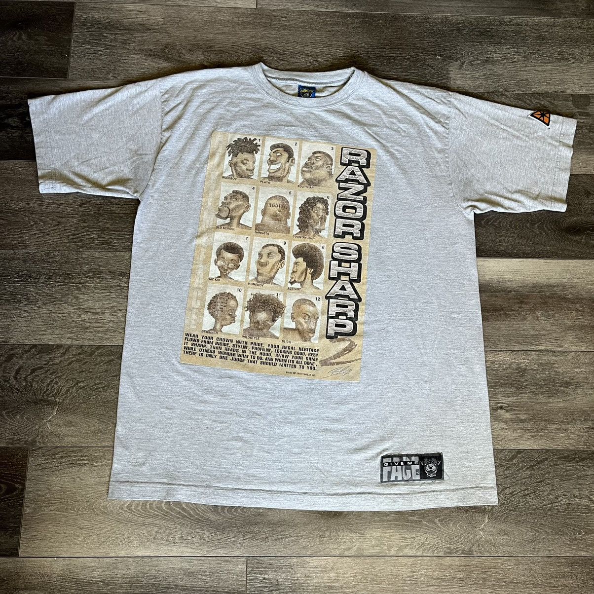Rap Tees Vintage 2000s Give Me Face Razor Sharp 2 Haircut Rap T Shirt Size US XL / EU 56 / 4 - 2 Thumbnail