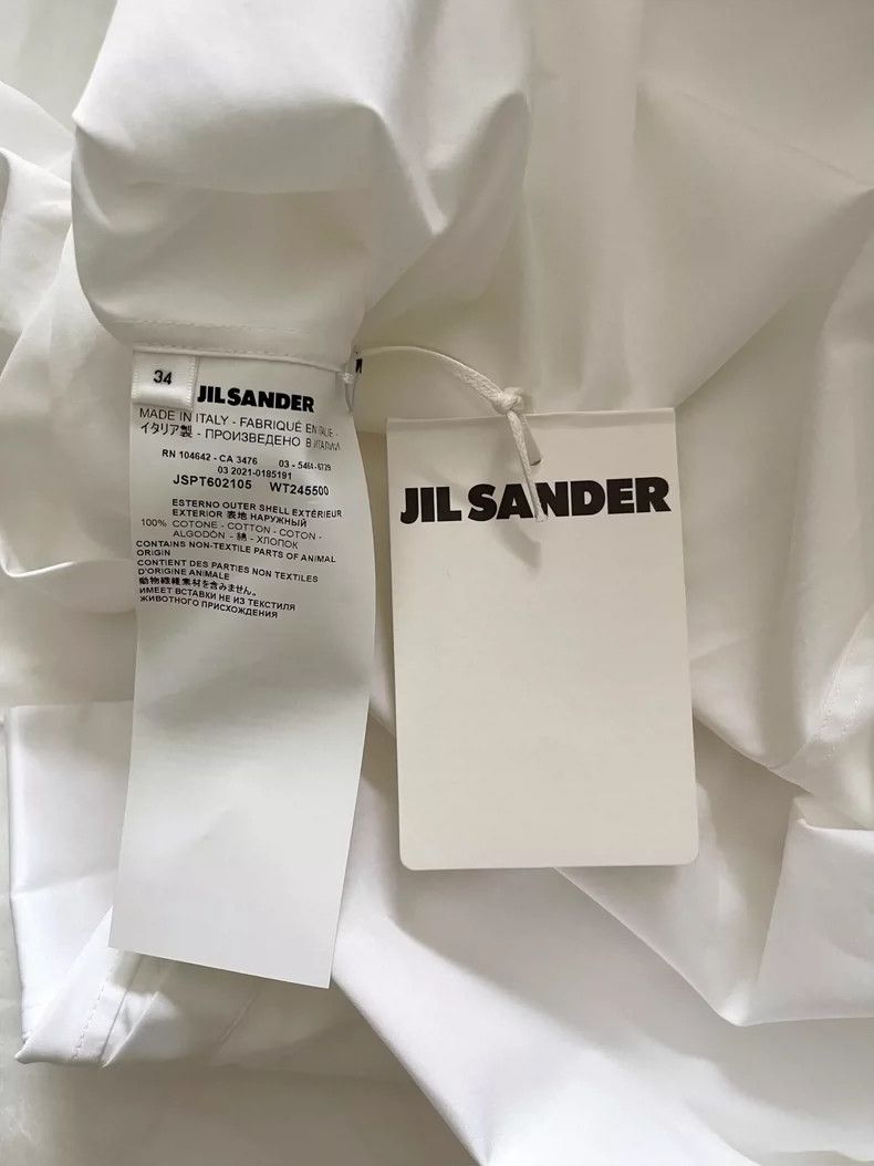 Jil Sander Jil Sander Slant cut collar white shirt Size 4XL / US 24-26 - 4 Thumbnail