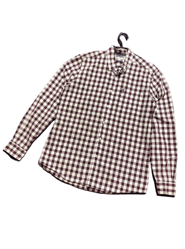 Barbour Vintage Barbour Tailored Fit Checkered Button Up Shirt Size US M / EU 48-50 / 2 - 1 Thumbnail