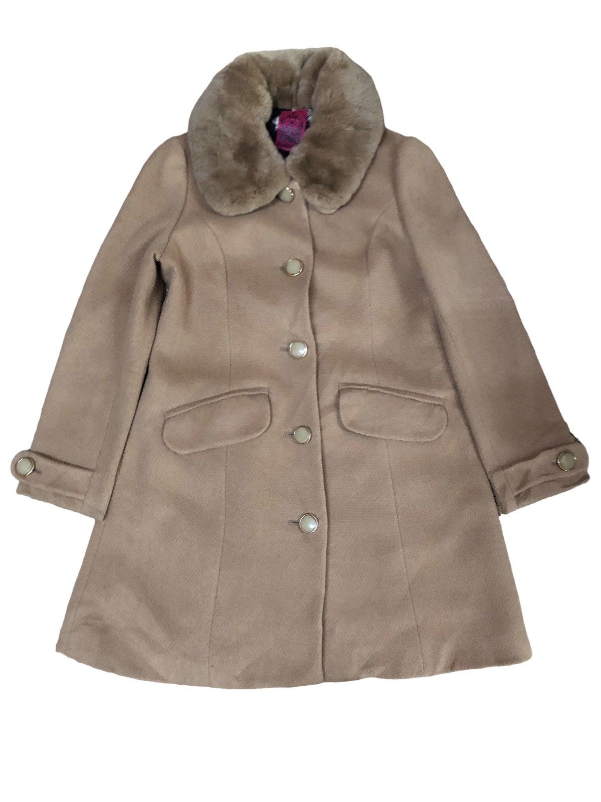 Anna Sui Ann Sui Rabbit Fur Collar Wool Blend Coat Size S / US 4 / IT 40 - 1 Thumbnail