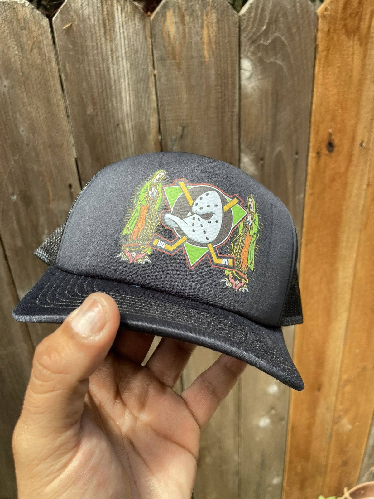 Other Anaheim mighty ducks x Virgin Mary trucker hat custom made Size ONE SIZE - 1 Thumbnail