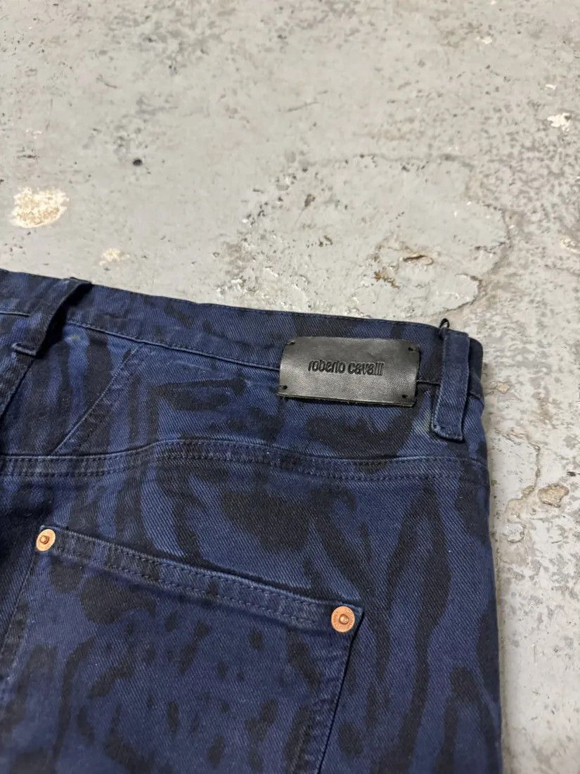 Designer × Roberto Cavalli × Vintage Roberto Cavalli Leopard Slim Navy & Black Pants Size US 32 / EU 48 - 6 Thumbnail