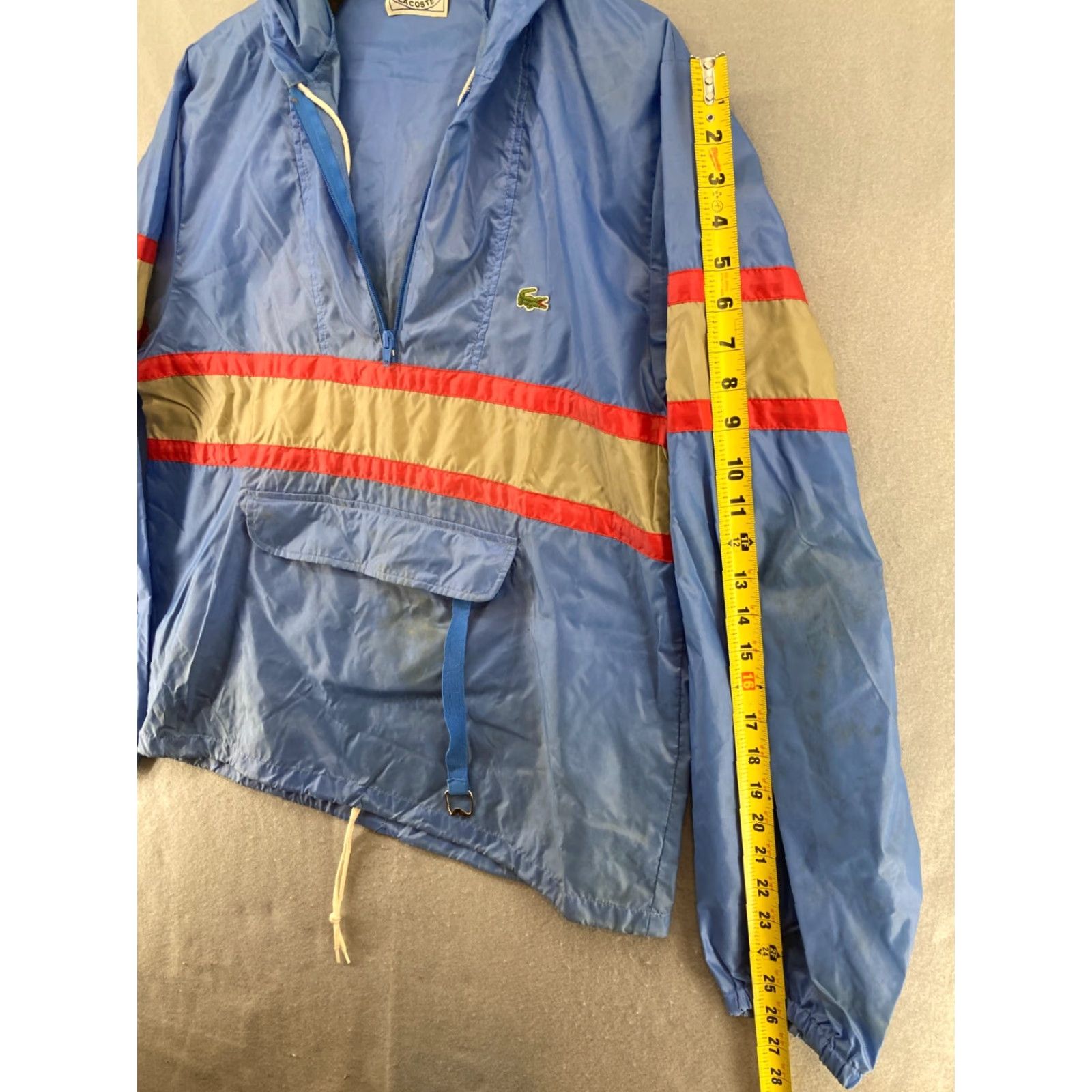 Izod VINTAGE Izod Lacoste Windbreaker Jacket Mens M Blue Striped Nylon 90s Classic Size US M / EU 48-50 / 2 - 4 Thumbnail