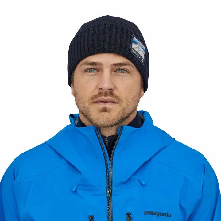 Patagonia Patagonia Brodeo Beanie Line Logo Ridge Navy Unisex Size ONE SIZE - 8 Thumbnail