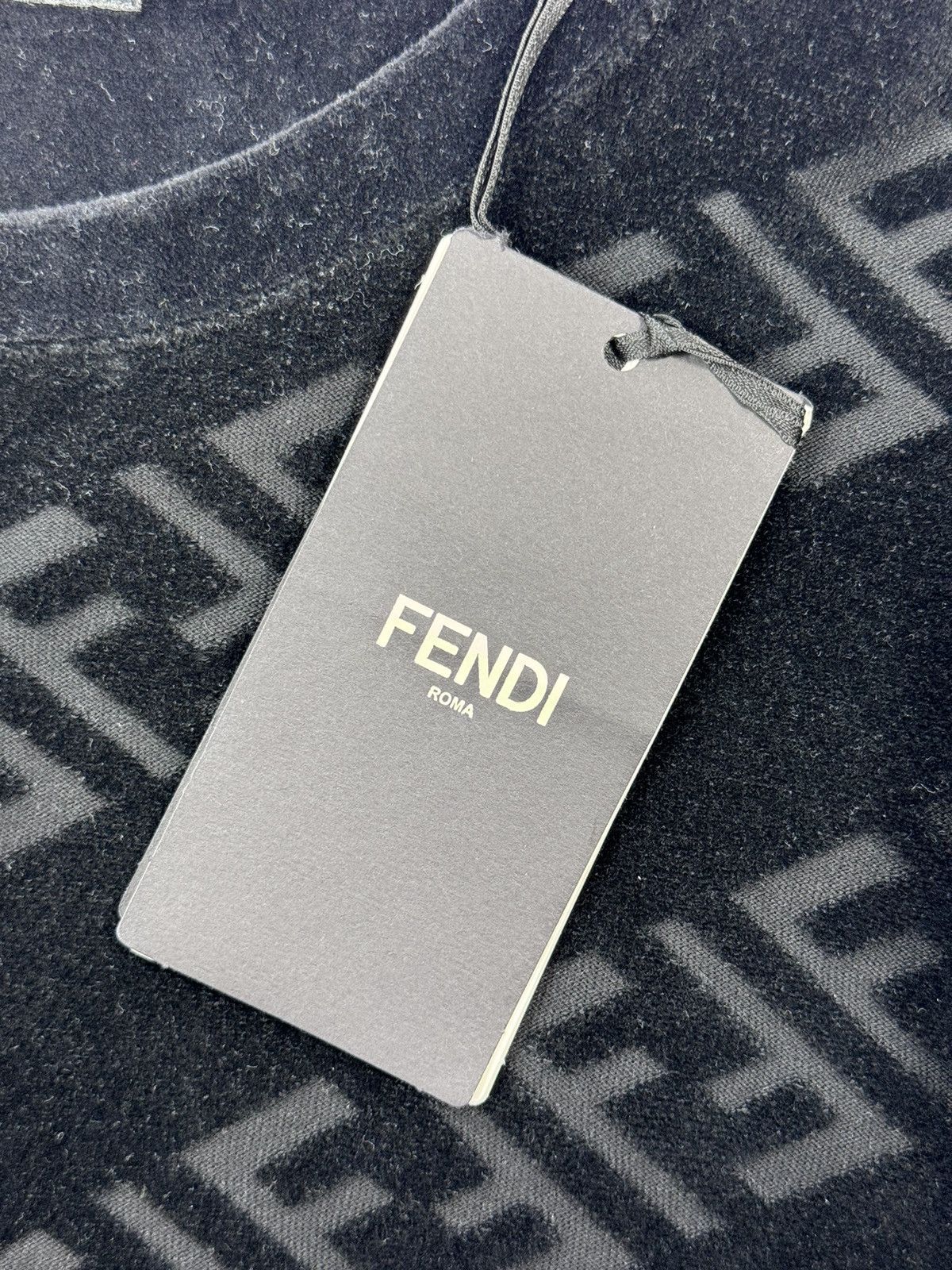 Fendi LOGO PRINT OVERSIZED VELVET JUMPER Size US M / EU 48-50 / 2 - 12 Thumbnail