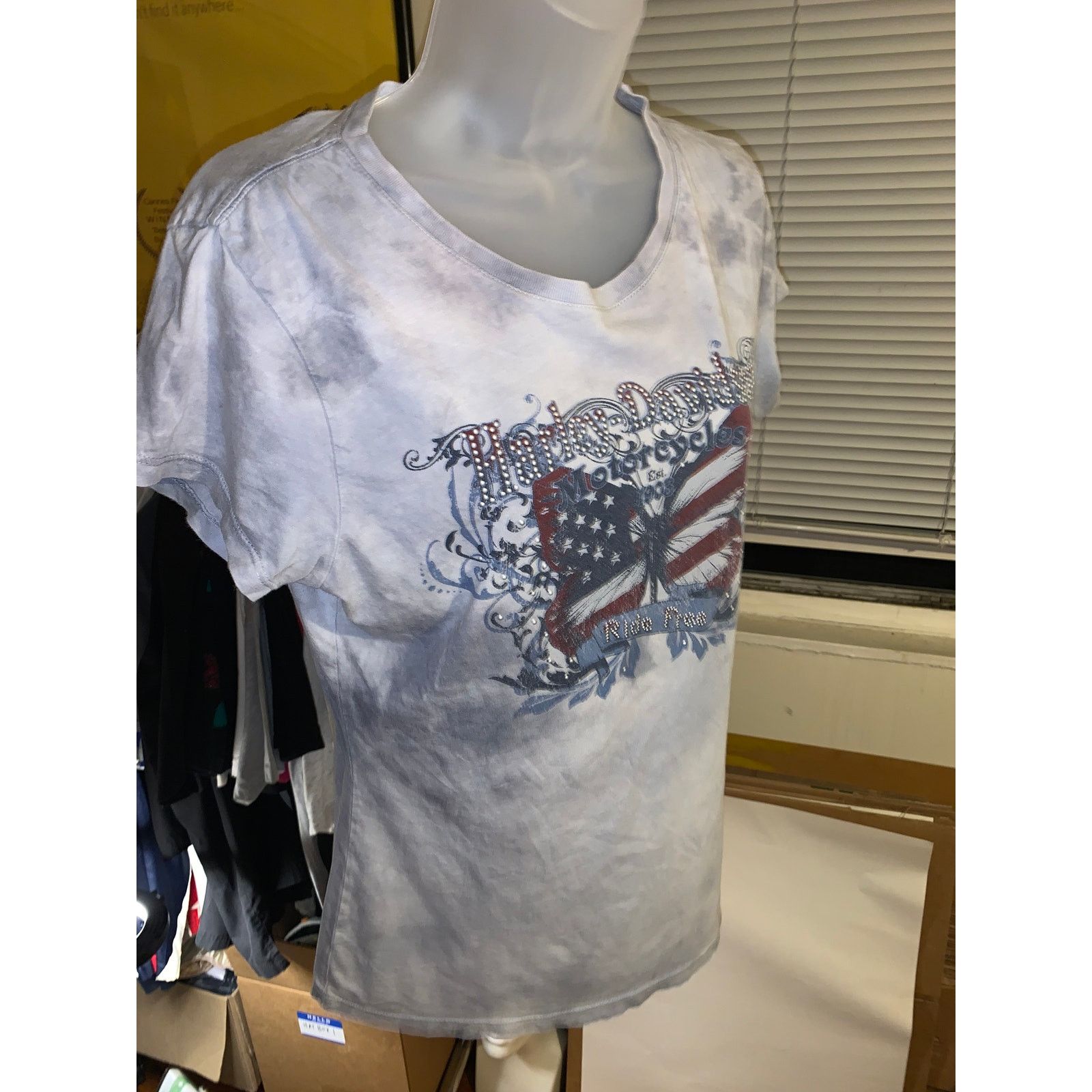 Harley Davidson × Vintage Harley Davidson Butterfly Bedazzled T Shirt Womens Large USA Size L / US 10 / IT 46 - 5 Thumbnail