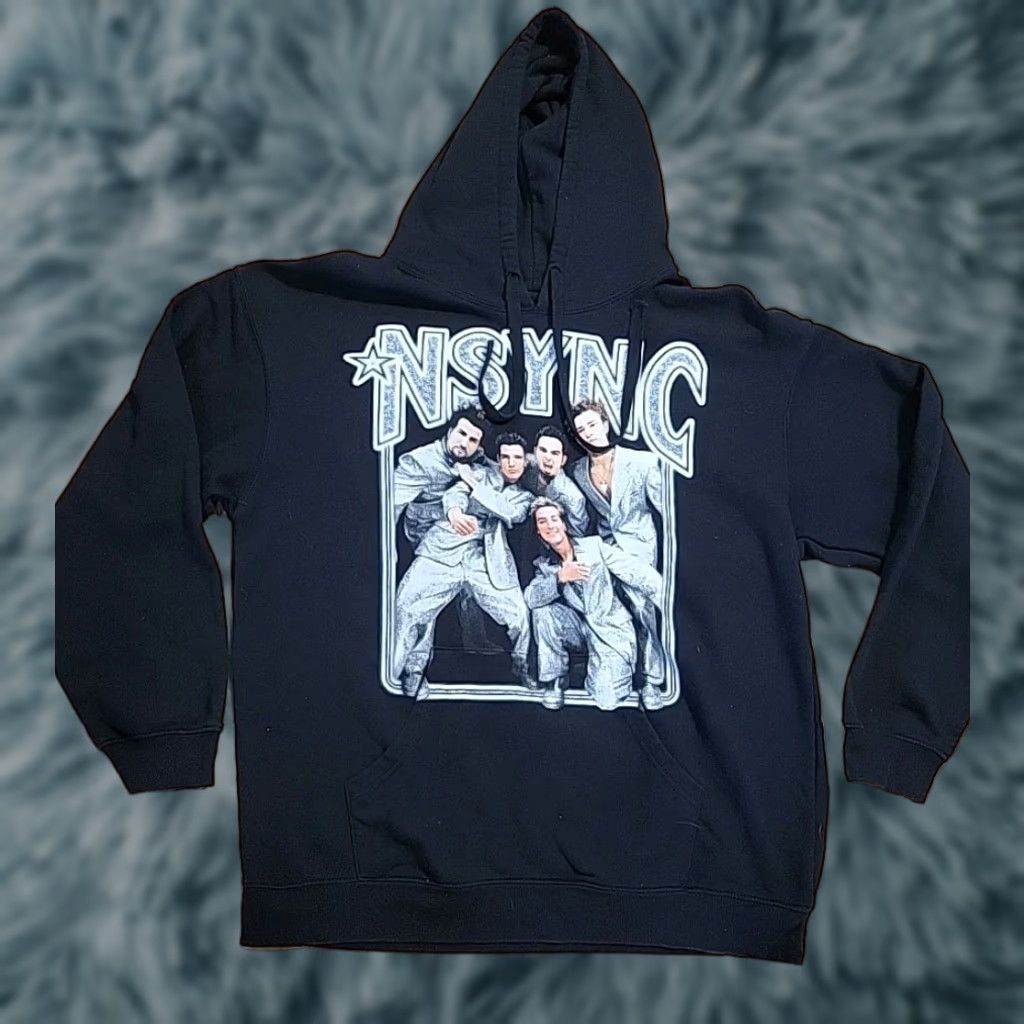 Vintage NSYNC Graphic Hoodie 2XL Black Hooded Sweatshirt 90s Y2K Pop Justin Timberlake Mens Size US XXL / EU 58 / 5 - 1 Thumbnail