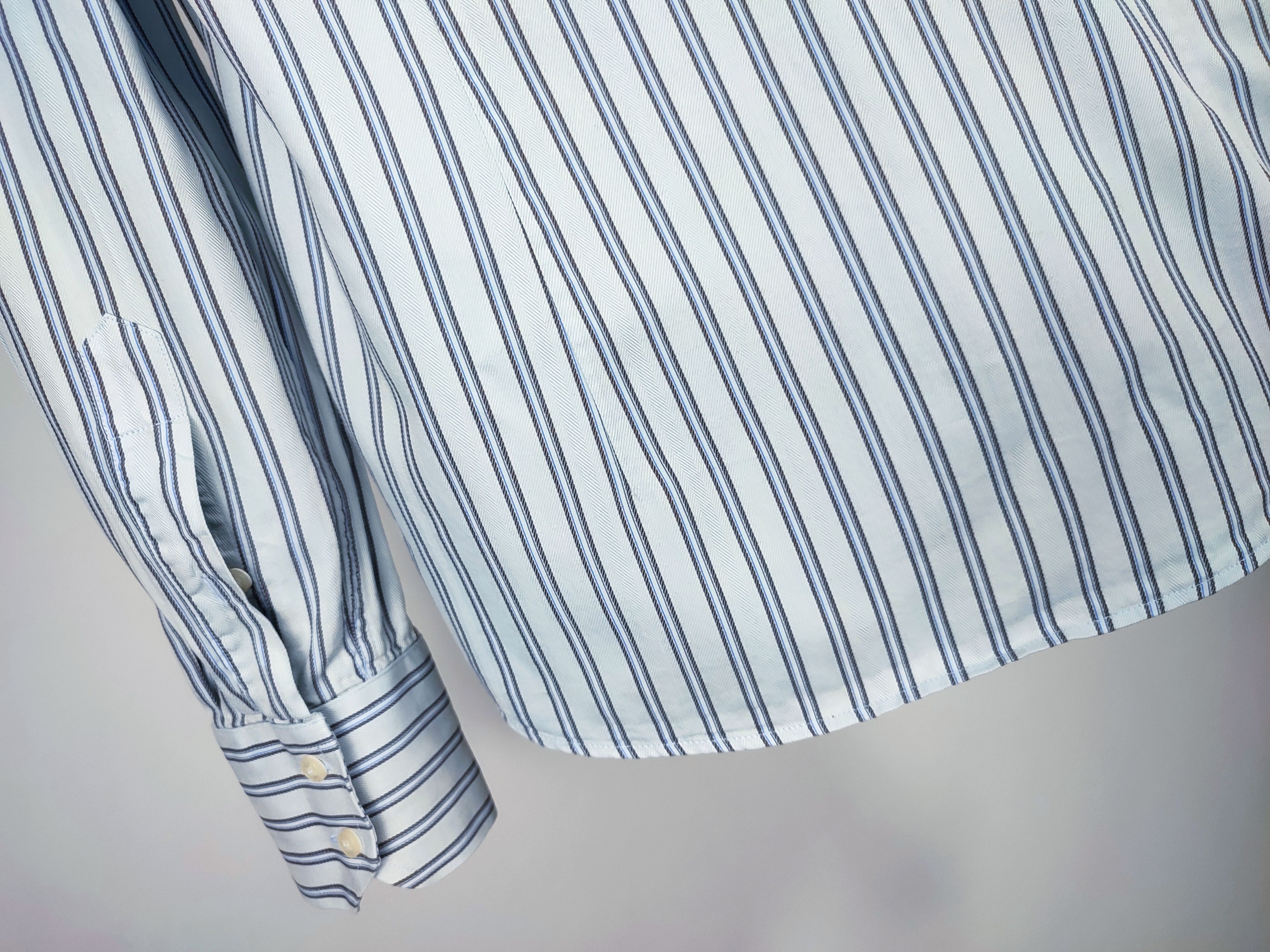 Balenciaga Balenciaga BB logo stripe vintage shirt Size US L / EU 52-54 / 3 - 14 Thumbnail