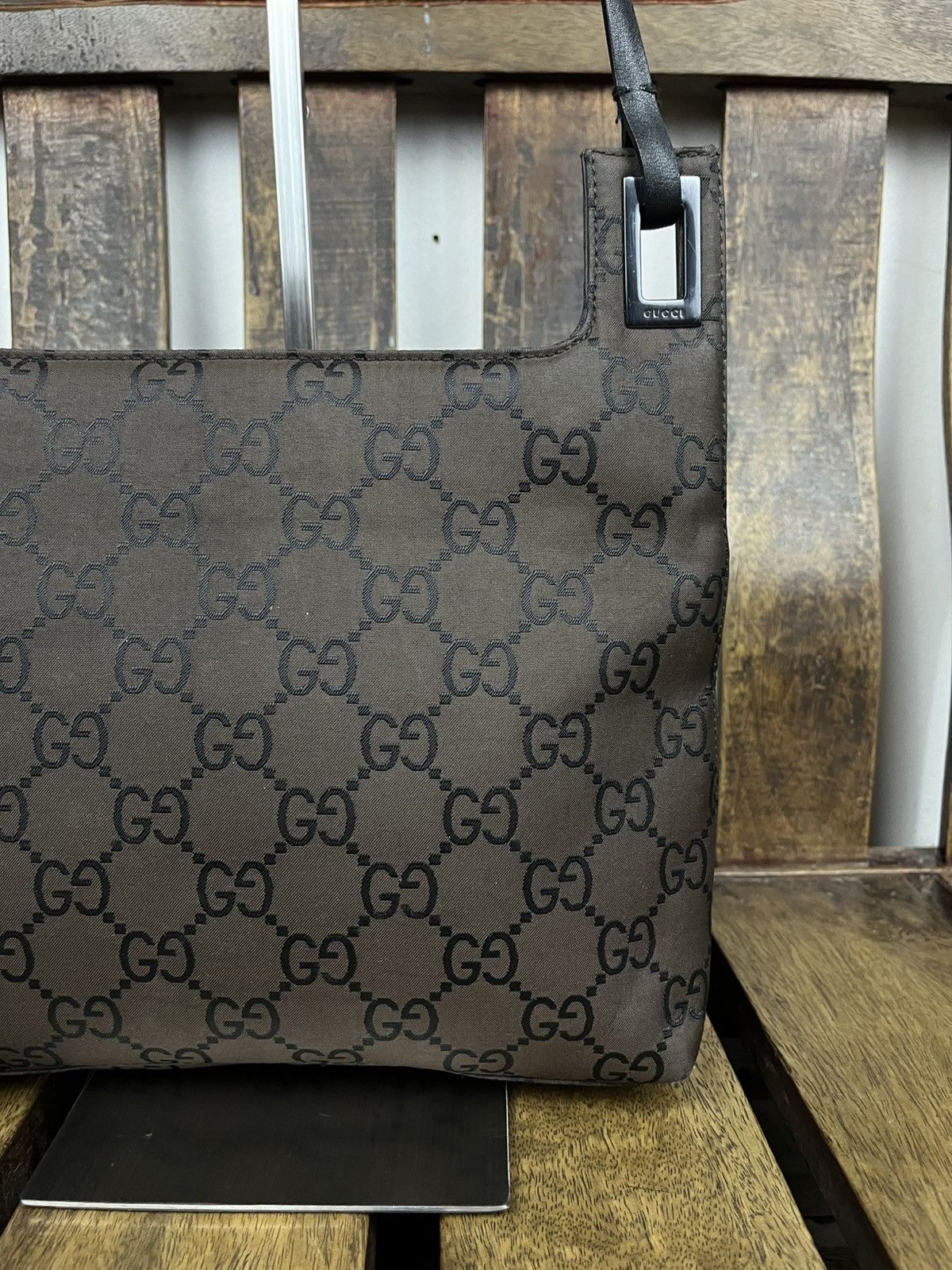 Gucci Gucci by Tom Ford 1998 Brown GG Monogram Shoulder Bag Size ONE SIZE - 5 Thumbnail