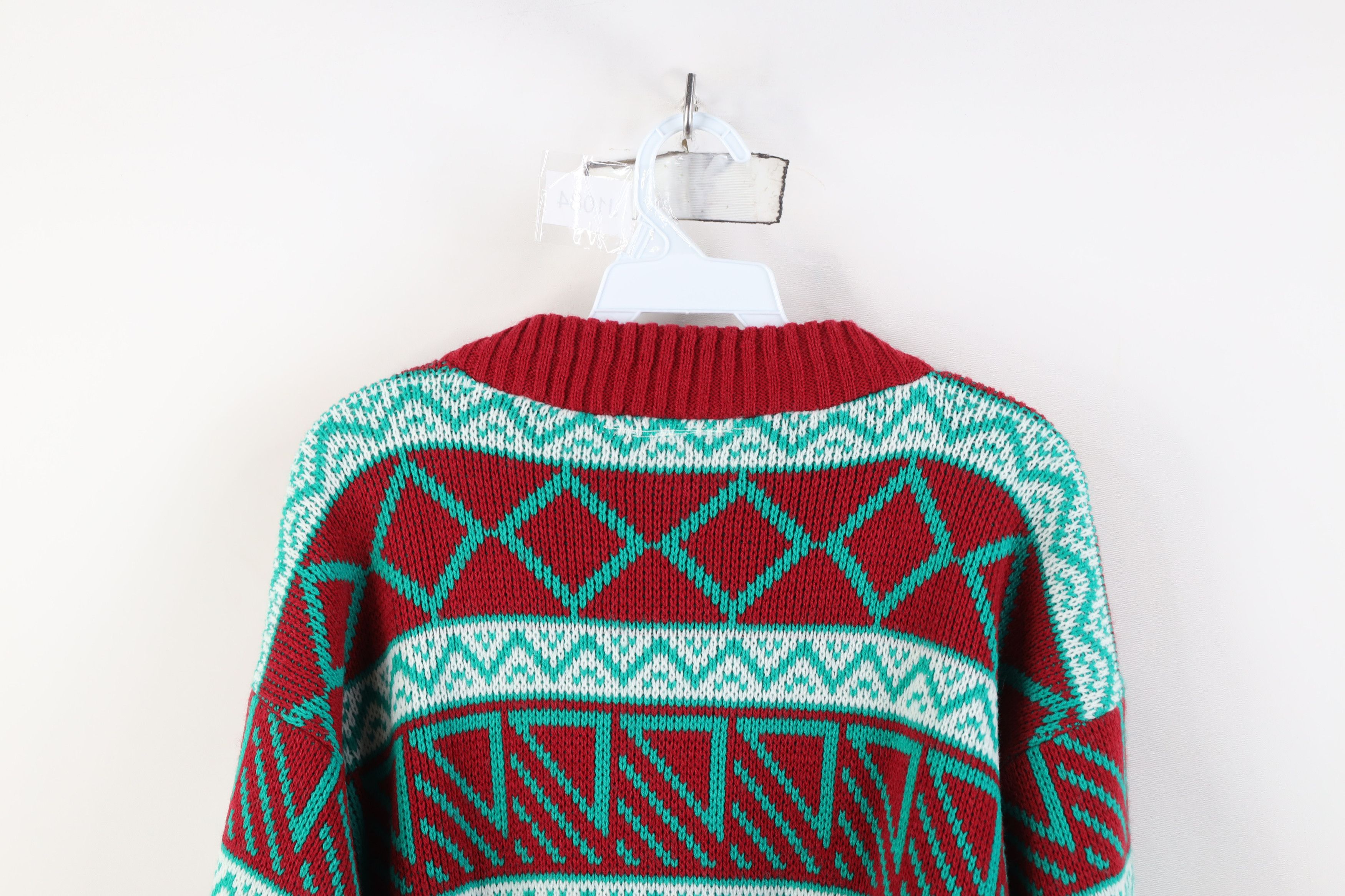 Vintage Vintage 90s Streetwear Fair Isle Knit Crewneck Sweater USA Size M / US 6-8 / IT 42-44 - 10 Thumbnail