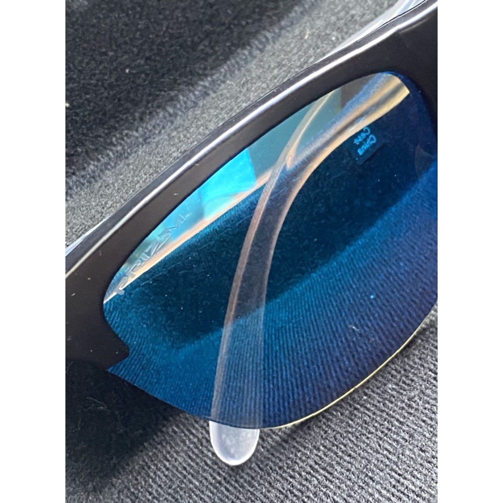 Oakley Oakley Frogskins Sunglasses Unisex Adults Clear/Black Frame Prizm Sapphire Blue Reflective Lenses Size ONE SIZE - 4 Thumbnail