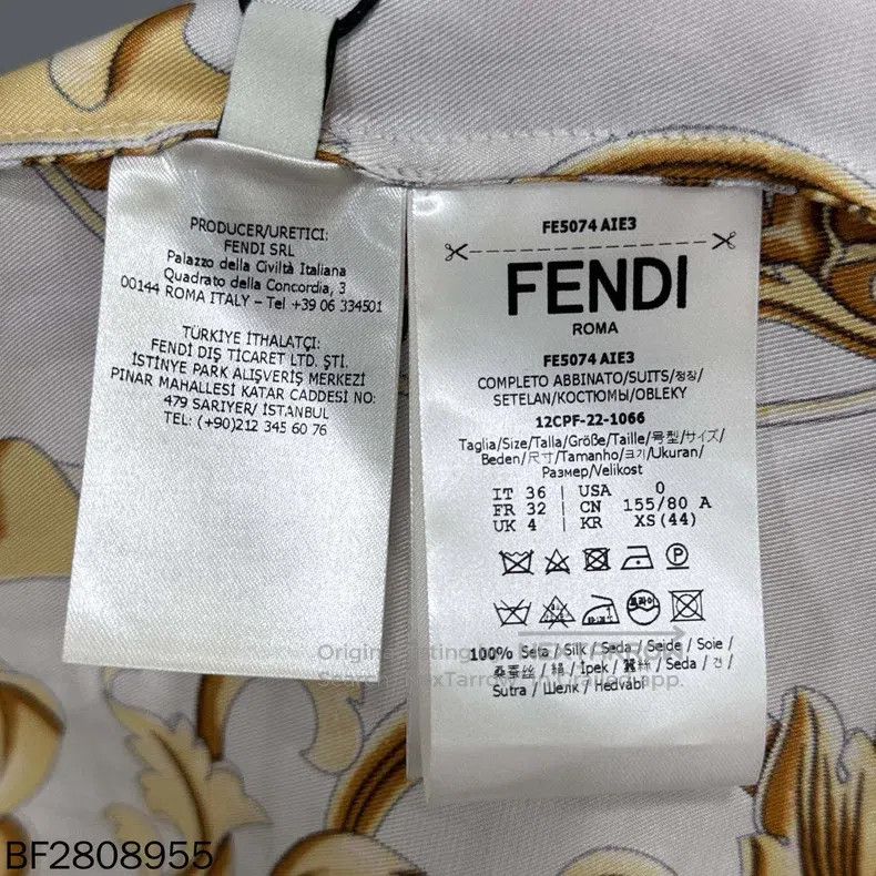 Fendi Fendi Co-branded silk pajama set Size XXS / US 00 / IT 34 - 7 Thumbnail