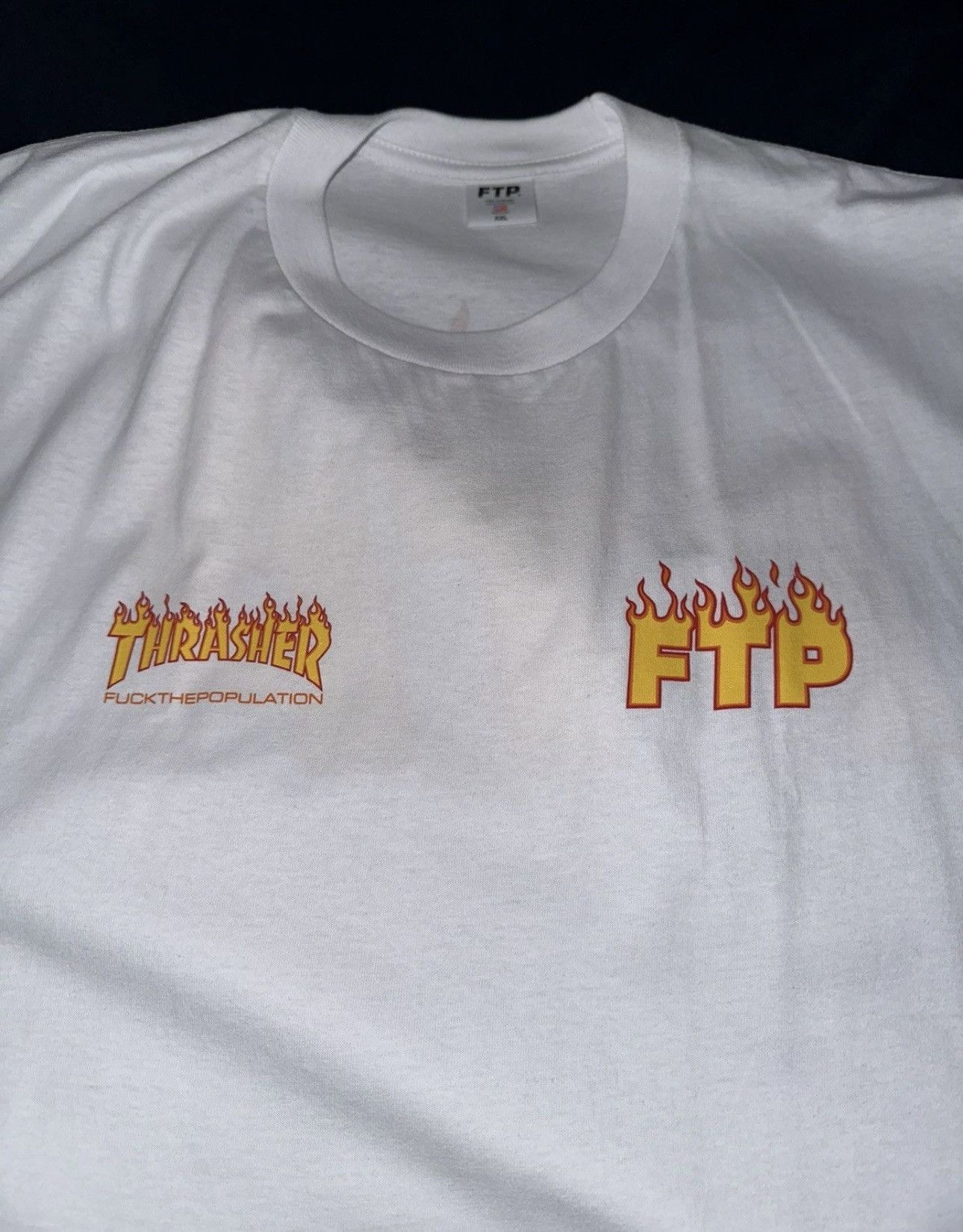 Fuck The Population × Thrasher FTP x THRASHER TEE Size US XXL / EU 58 / 5 - 1 Thumbnail
