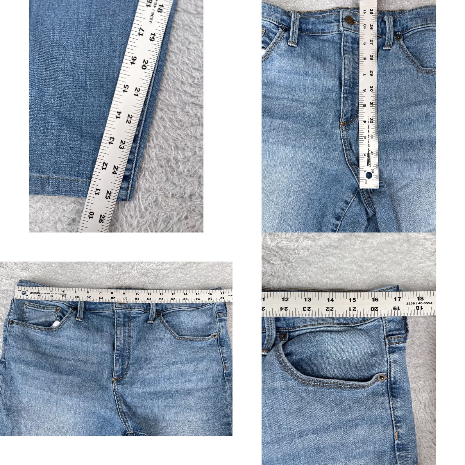 Vintage Universal Thread Jeans Women's High Rise Cropped Denim Size 16 Blue Distressed 34x25 Size 38" / US 16 / IT 52 - 8 Thumbnail