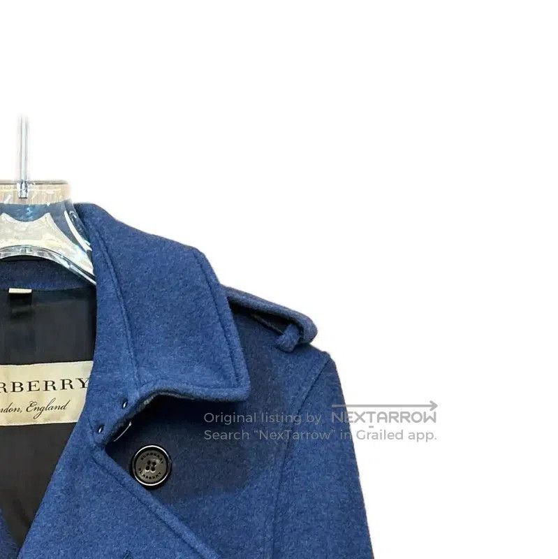 Burberry Burberry Blue Wool Coat for Men. Size US XS / EU 42 / 0 - 4 Thumbnail