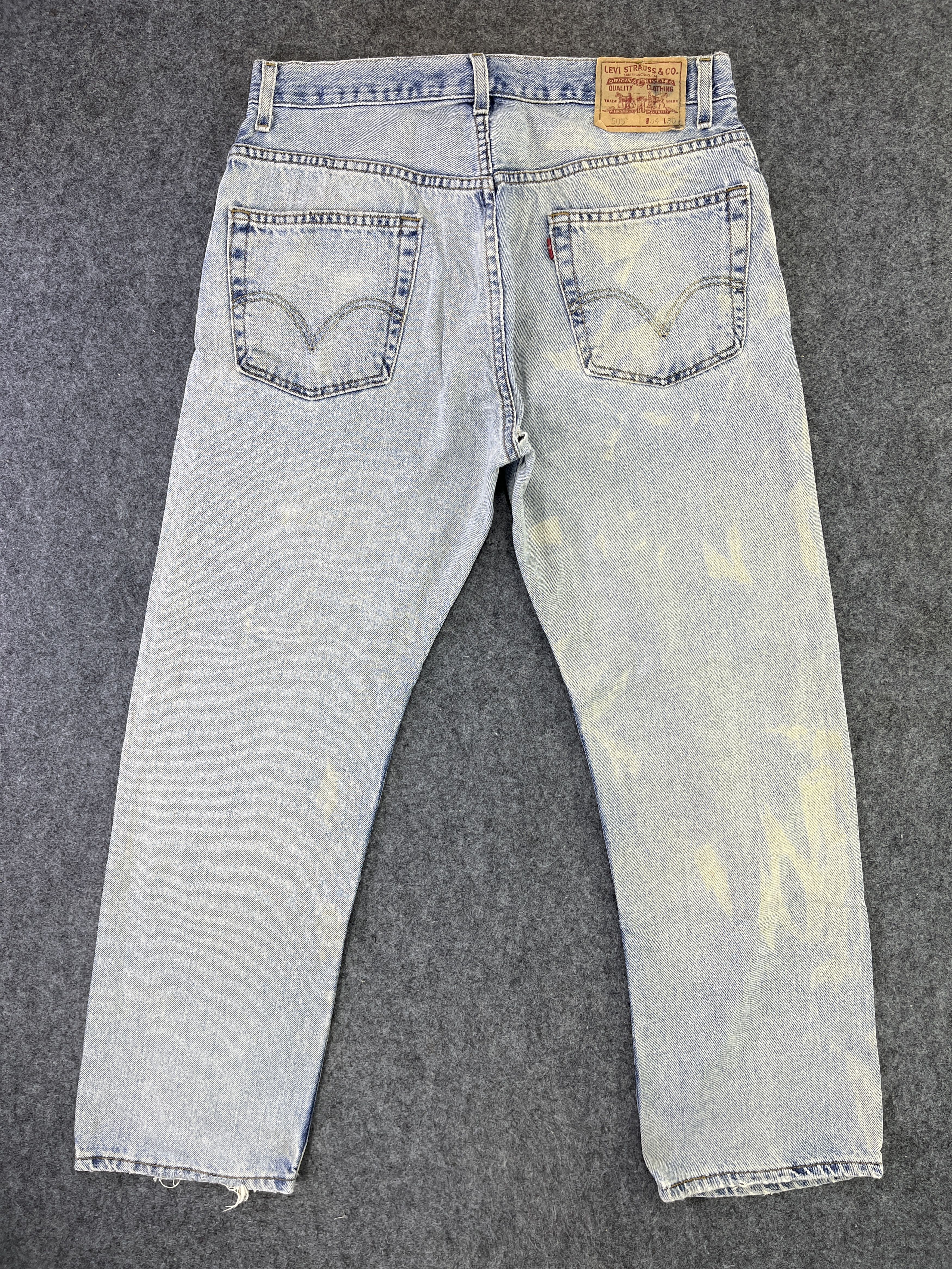 Levi's Vintage Levis 505 Bleached Jeans - J894 Size US 34 / EU 50 - 2 Thumbnail