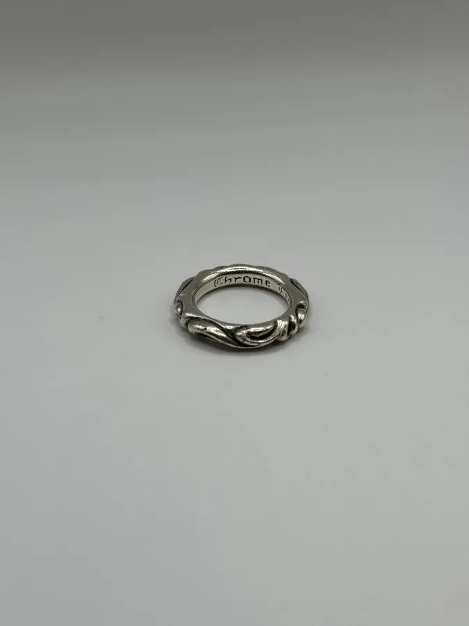 Chrome Hearts × Vintage Chrome Hearts Scroll Band Silver 925 Ring