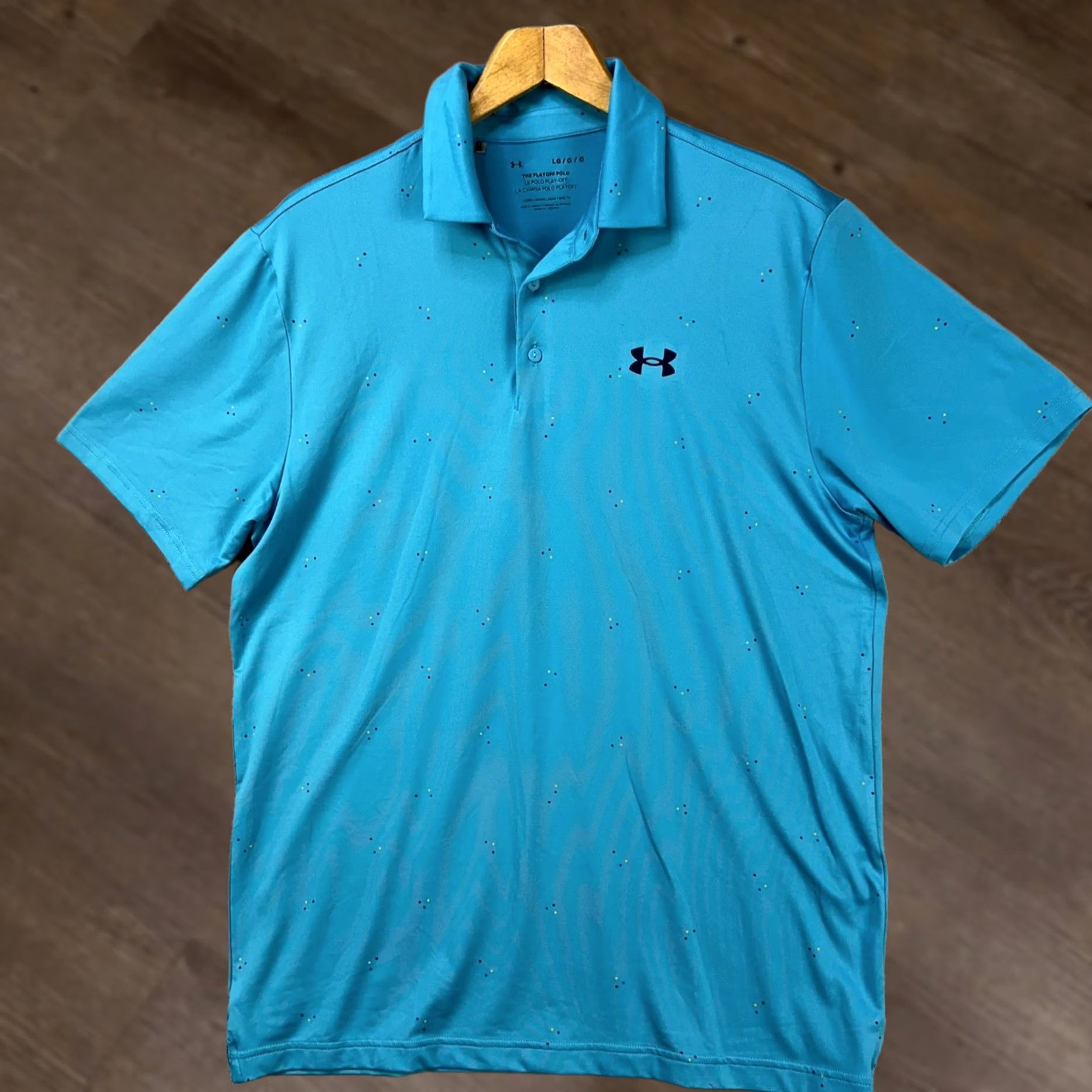 Under Armour Under Armour Polo Shirt Men Large Blue Rugby Short Sleeve Stretch Play Off Size US L / EU 52-54 / 3 - 1 Thumbnail